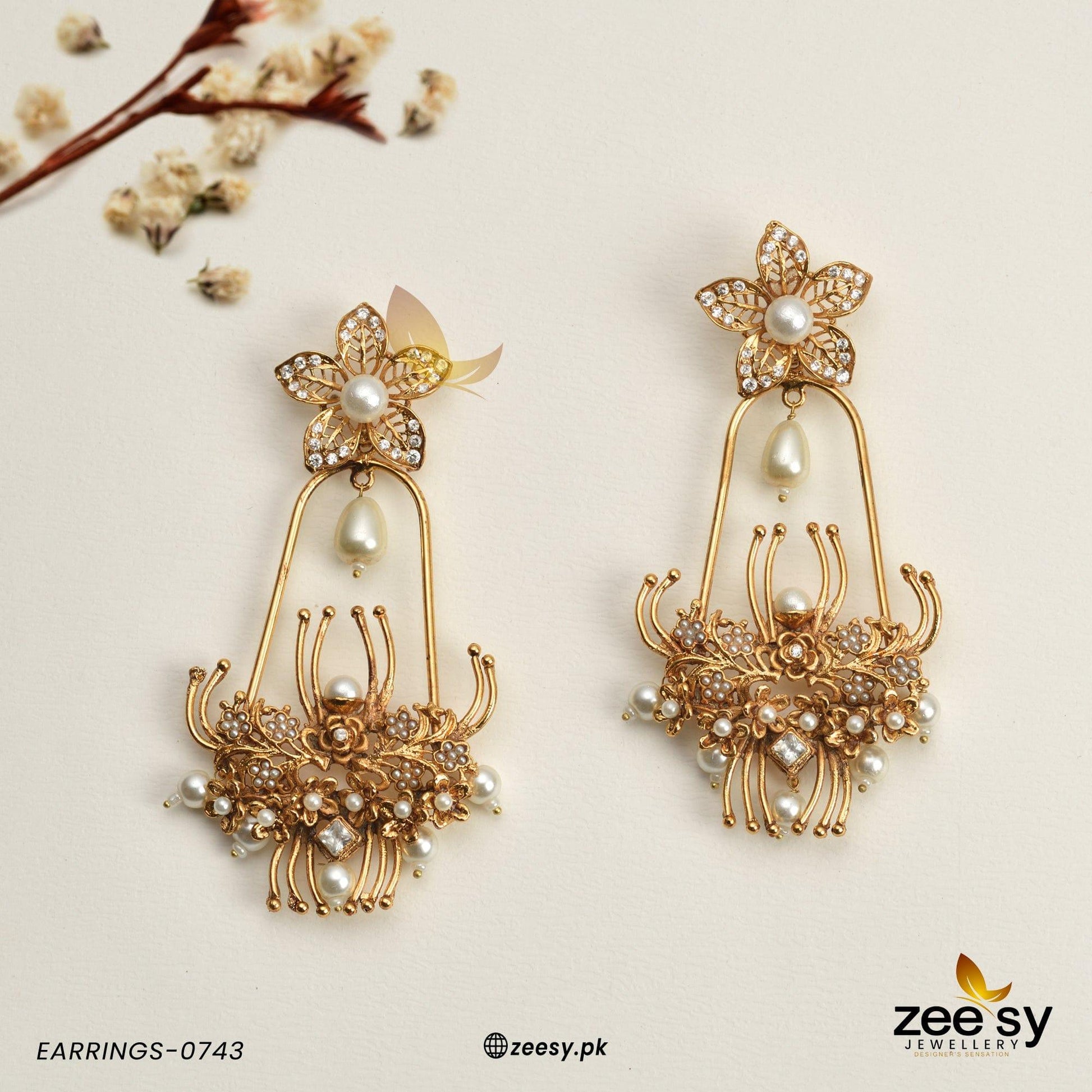 Earrings-0743 - by - Libasekhas UK - Registered Vendor of : Zeesy - 100% Original Designer Dresss