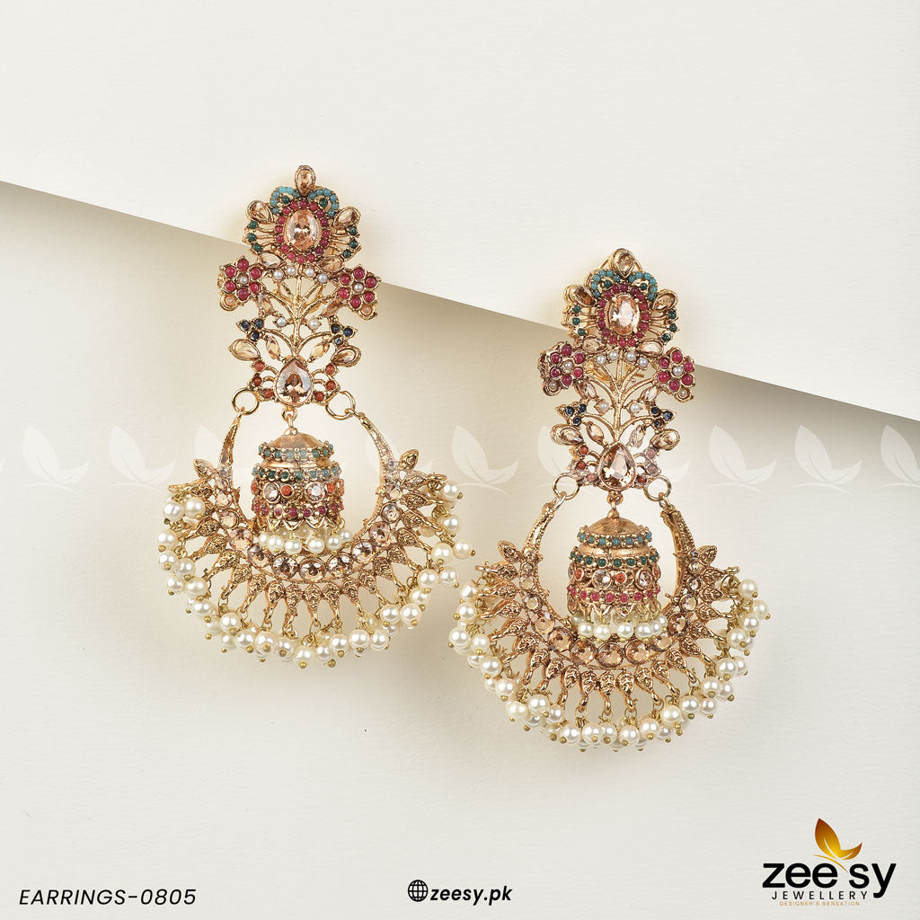Earrings-0805 - by - Libasekhas UK - Registered Vendor of : Zeesy - 100% Original Designer Dresss