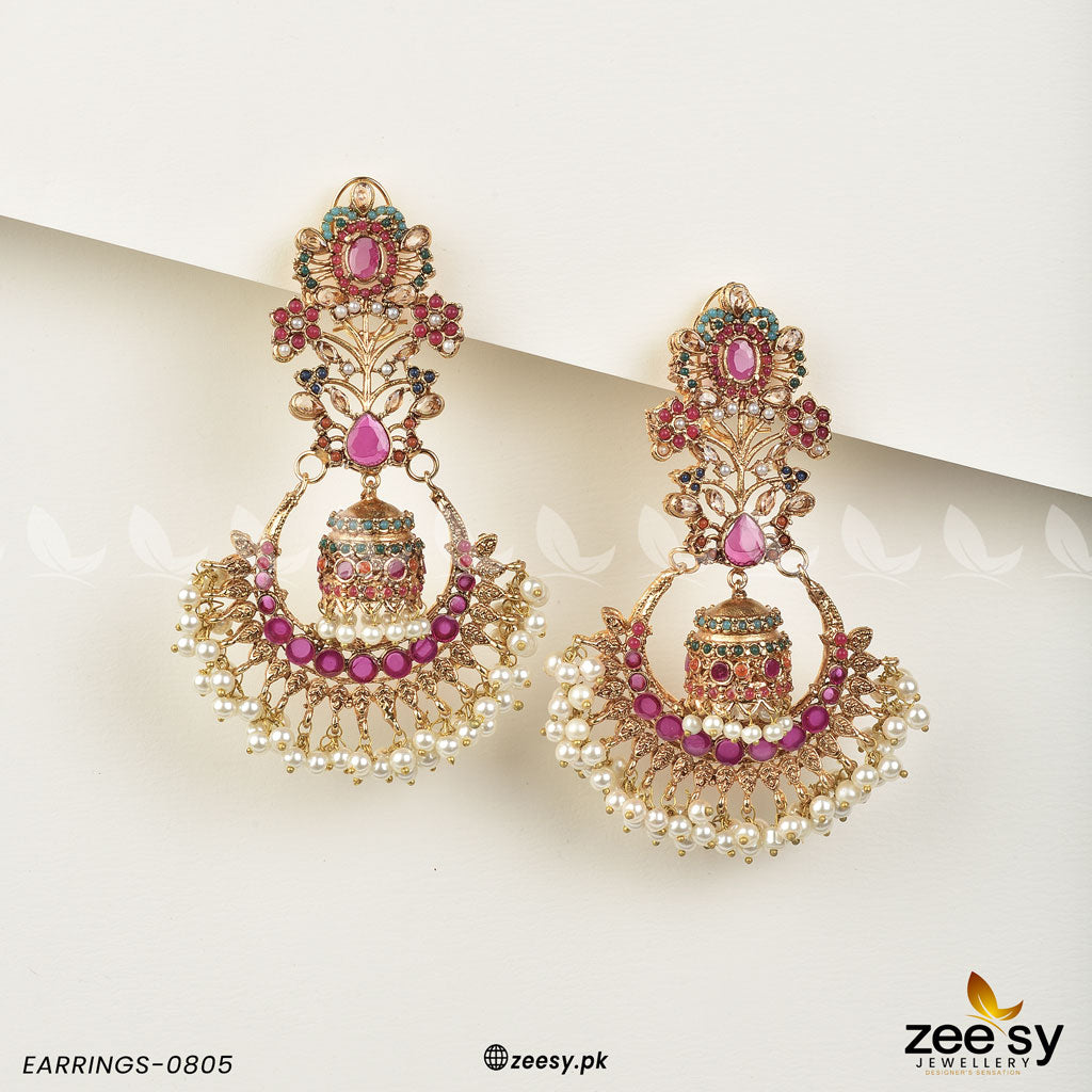 Earrings-0805 - by - Libasekhas UK - Registered Vendor of : Zeesy - 100% Original Designer Dresss