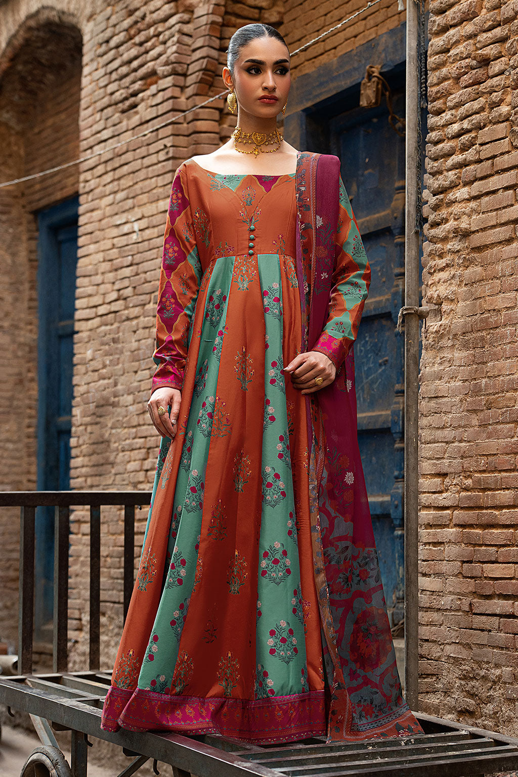 Shagna | Ed Dopahar |SP-107 (RANG) - by Libasekhas - Registered Vendor of : Shagna - 100% Original Designer Dress
