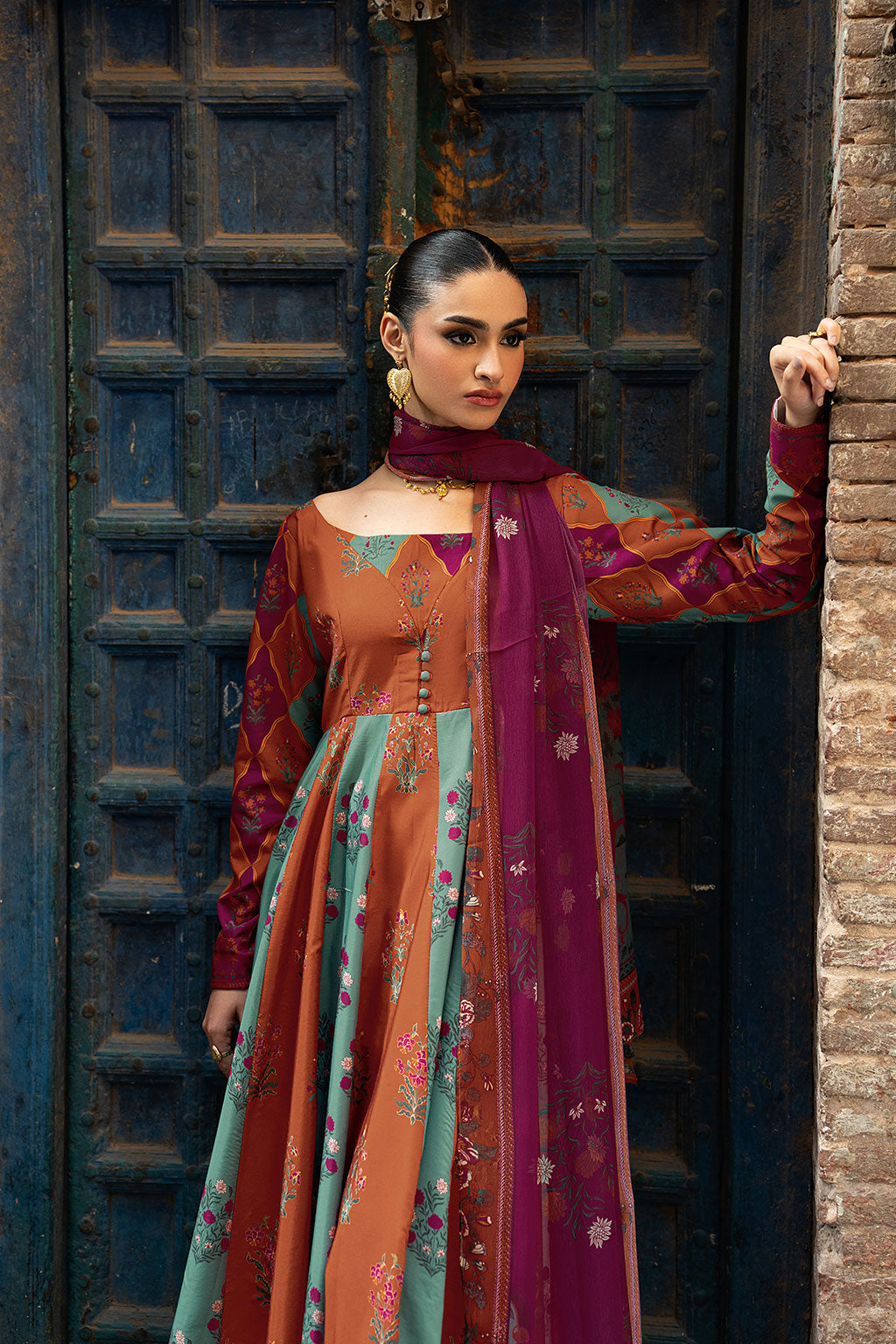 Shagna | Ed Dopahar |SP-107 (RANG) - by Libasekhas - Registered Vendor of : Shagna - 100% Original Designer Dress