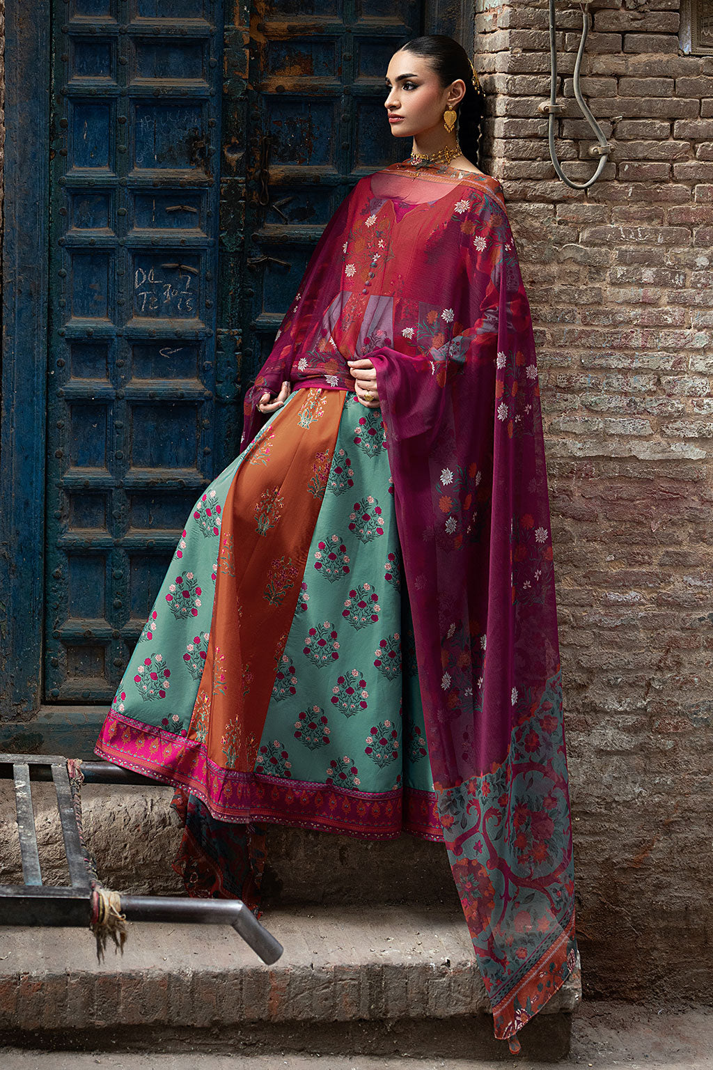 Shagna | Ed Dopahar |SP-107 (RANG) - by Libasekhas - Registered Vendor of : Shagna - 100% Original Designer Dress