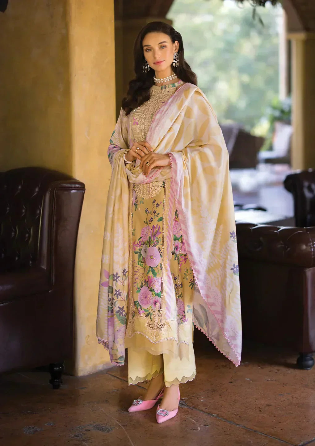 Elaf Premium | Print Chikankari 24 | ECT-04A TWINKLE - by - Libasekhas UK - Registered Vendor of : Elaf Premium - 100% Original Designer Dresss