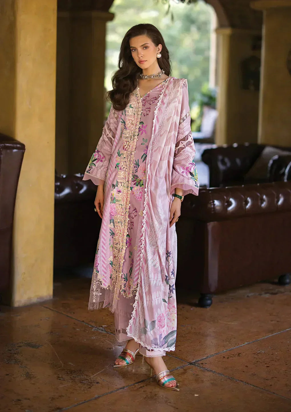 Elaf Premium | Print Chikankari 24 | ECT-04B DELPHINE - by - Libasekhas UK - Registered Vendor of : Elaf Premium - 100% Original Designer Dresss