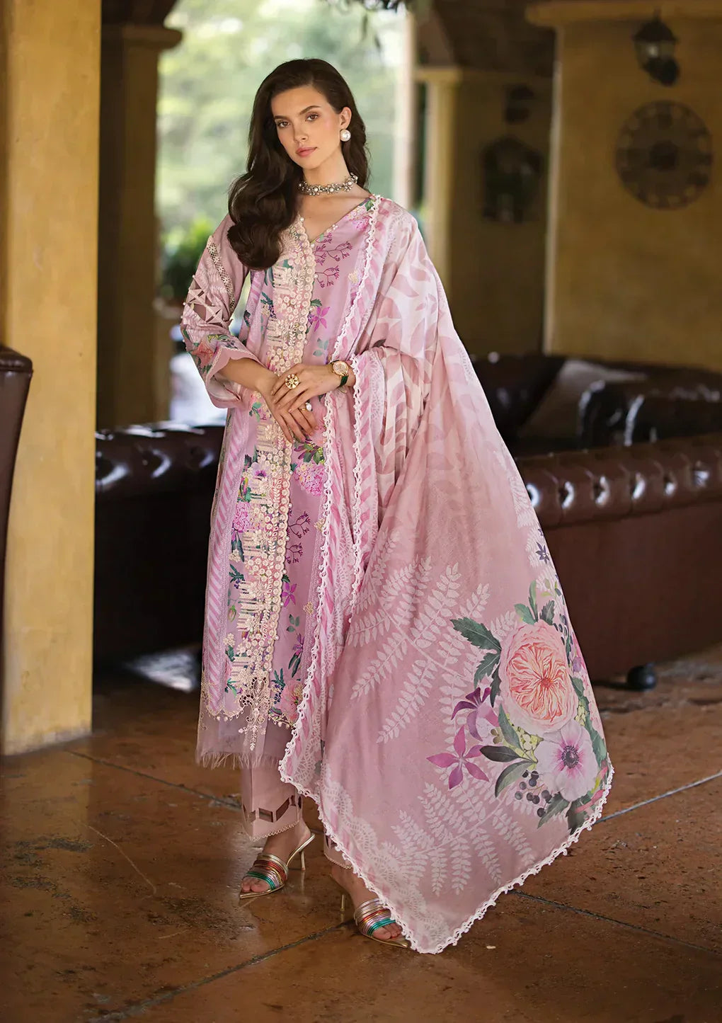 Elaf Premium | Print Chikankari 24 | ECT-04B DELPHINE - by - Libasekhas UK - Registered Vendor of : Elaf Premium - 100% Original Designer Dresss