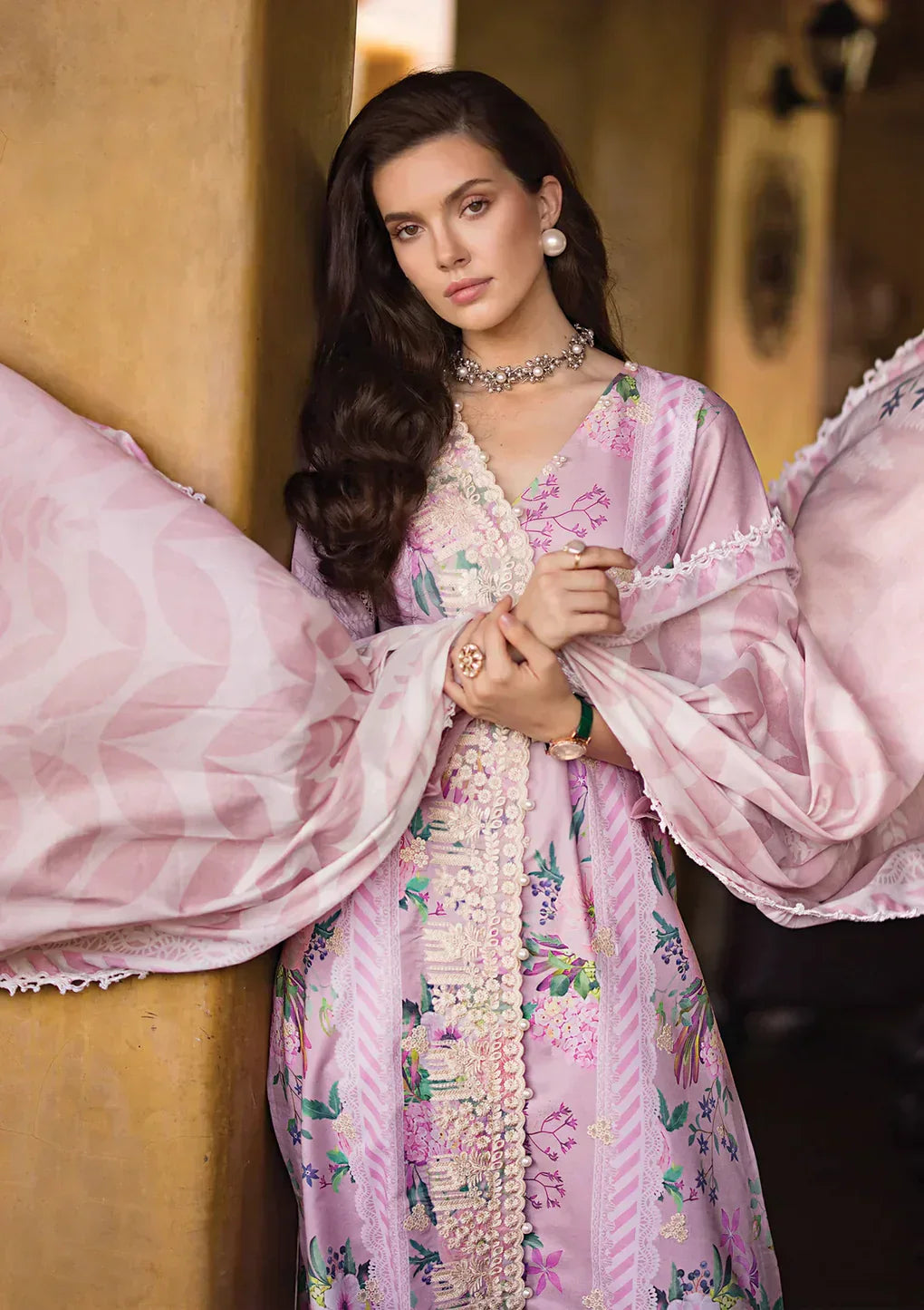 Elaf Premium | Print Chikankari 24 | ECT-04B DELPHINE - by - Libasekhas UK - Registered Vendor of : Elaf Premium - 100% Original Designer Dresss