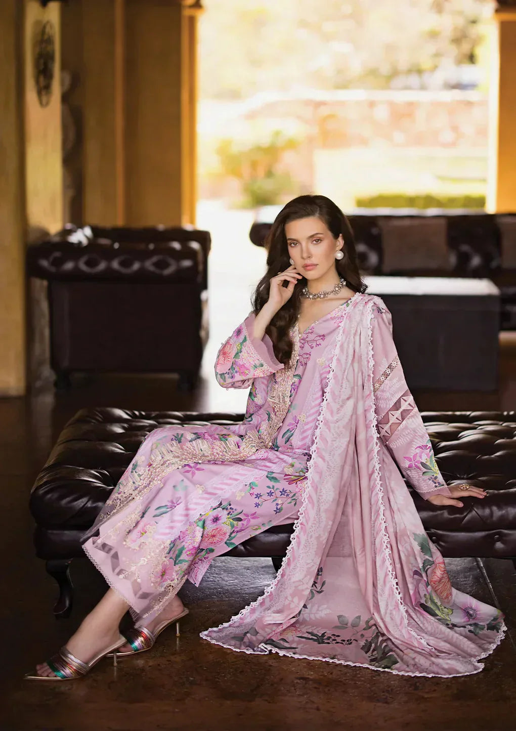 Elaf Premium | Print Chikankari 24 | ECT-04B DELPHINE - by - Libasekhas UK - Registered Vendor of : Elaf Premium - 100% Original Designer Dresss