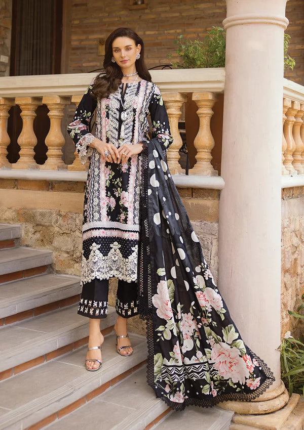 Elaf Premium | Print Chikankari 24 | ECT-05B WILD FLOWER - by - Libasekhas UK - Registered Vendor of : Elaf Premium - 100% Original Designer Dresss