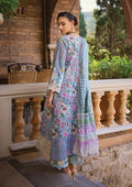 Elaf Premium | Print Chikankari 24 | ECT-03A OCEAN BLUE - by - Libasekhas UK - Registered Vendor of : Elaf Premium - 100% Original Designer Dresss