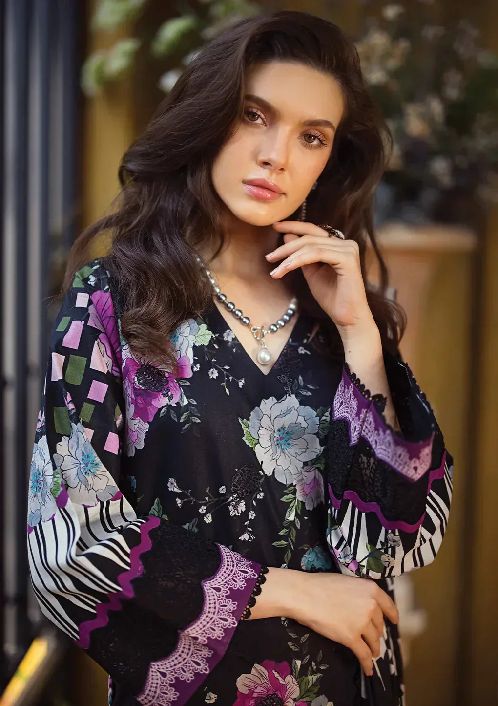 Elaf Premium | Print Chikankari 24 | ECT-02B DARIEN - by - Libasekhas UK - Registered Vendor of : Elaf Premium - 100% Original Designer Dresss