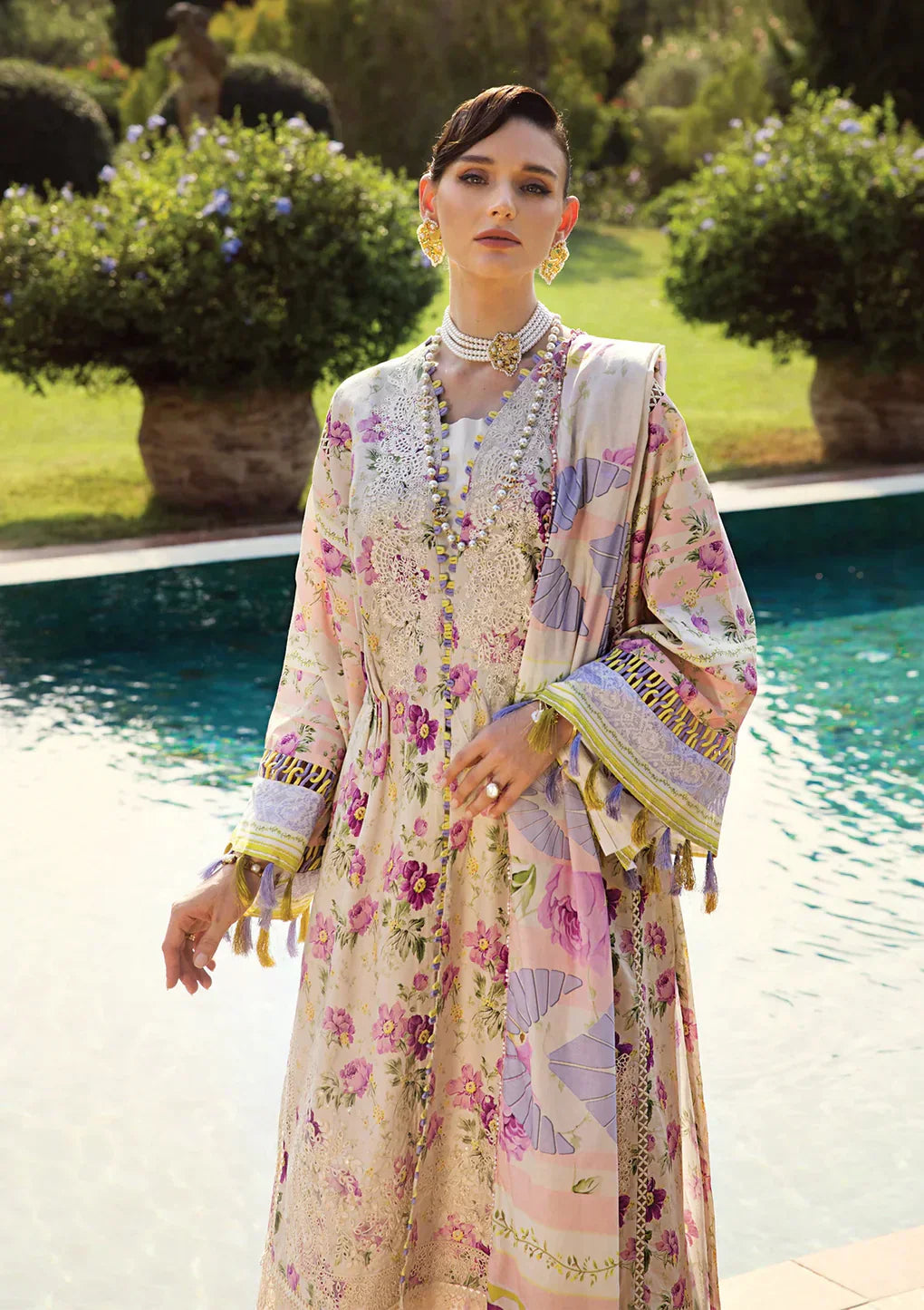 Elaf Premium | Print Chikankari 24 | ECT-06A RIVERDALE - by - Libasekhas UK - Registered Vendor of : Elaf Premium - 100% Original Designer Dresss