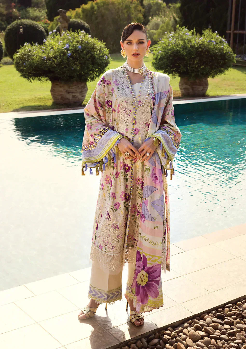 Elaf Premium | Print Chikankari 24 | ECT-06A RIVERDALE - by - Libasekhas UK - Registered Vendor of : Elaf Premium - 100% Original Designer Dresss