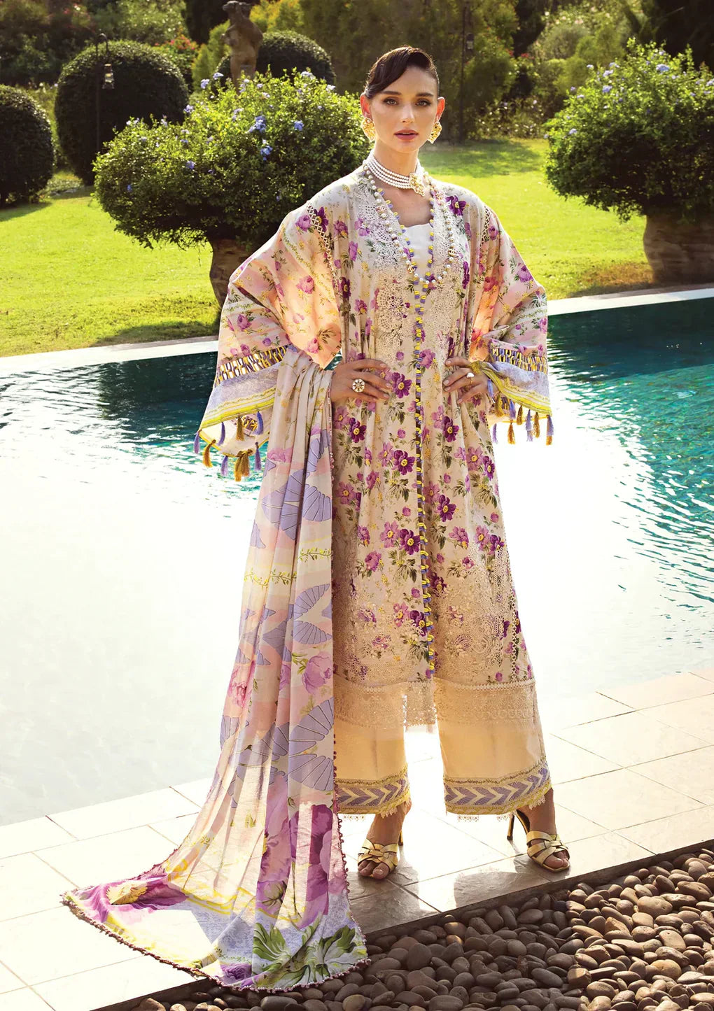 Elaf Premium | Print Chikankari 24 | ECT-06A RIVERDALE - by - Libasekhas UK - Registered Vendor of : Elaf Premium - 100% Original Designer Dresss