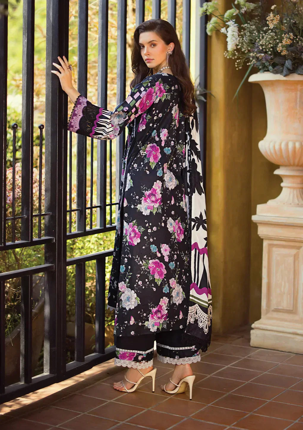 Elaf Premium | Print Chikankari 24 | ECT-02B DARIEN - by - Libasekhas UK - Registered Vendor of : Elaf Premium - 100% Original Designer Dresss