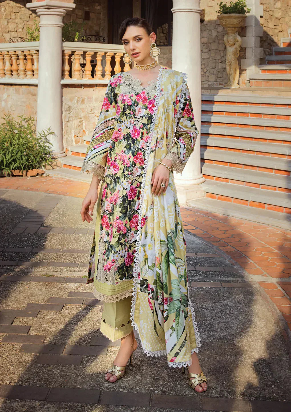 Elaf Premium | Print Chikankari 24 | ECT-01B CHARM - by - Libasekhas UK - Registered Vendor of : Elaf Premium - 100% Original Designer Dresss