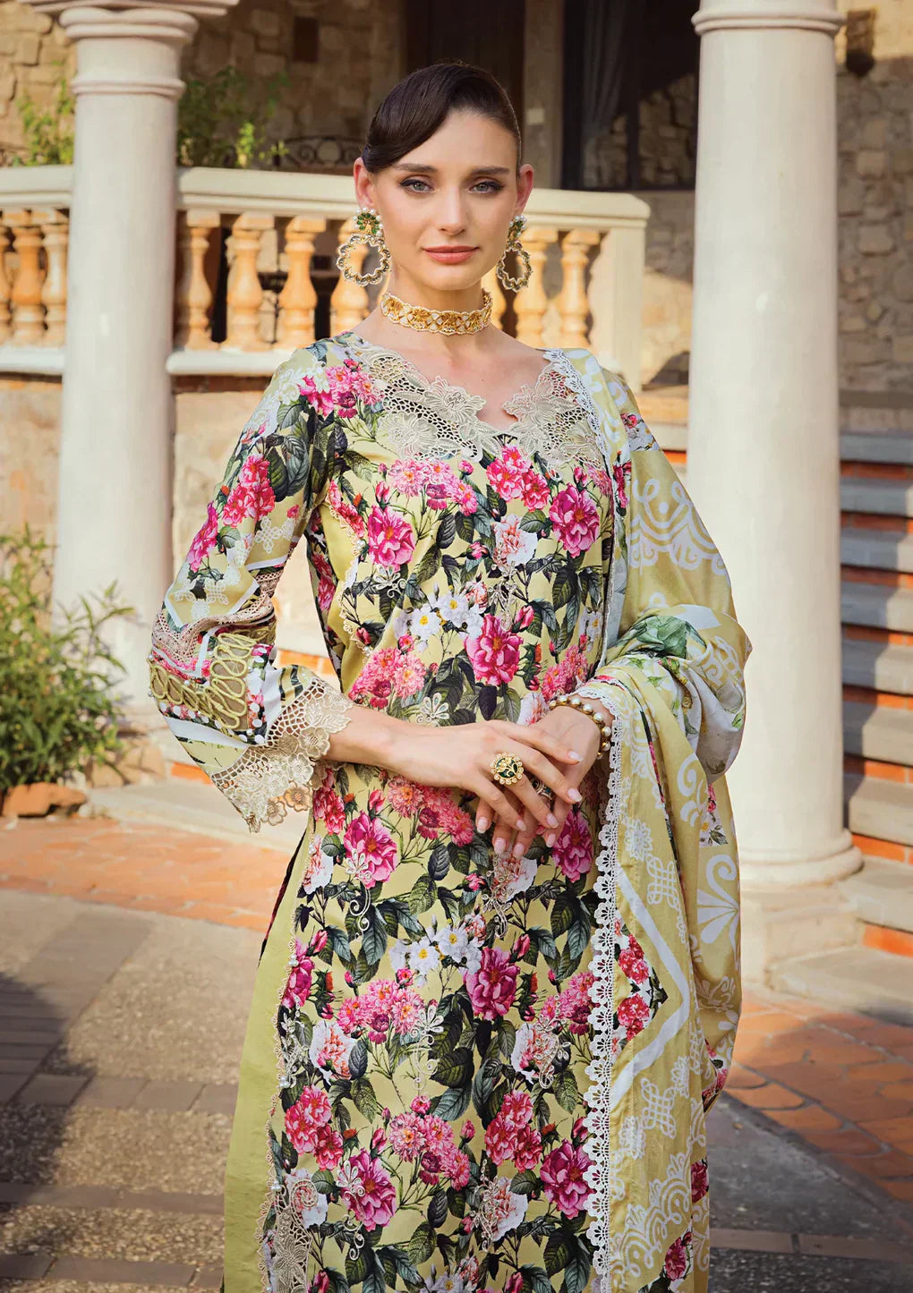 Elaf Premium | Print Chikankari 24 | ECT-01B CHARM - by - Libasekhas UK - Registered Vendor of : Elaf Premium - 100% Original Designer Dresss
