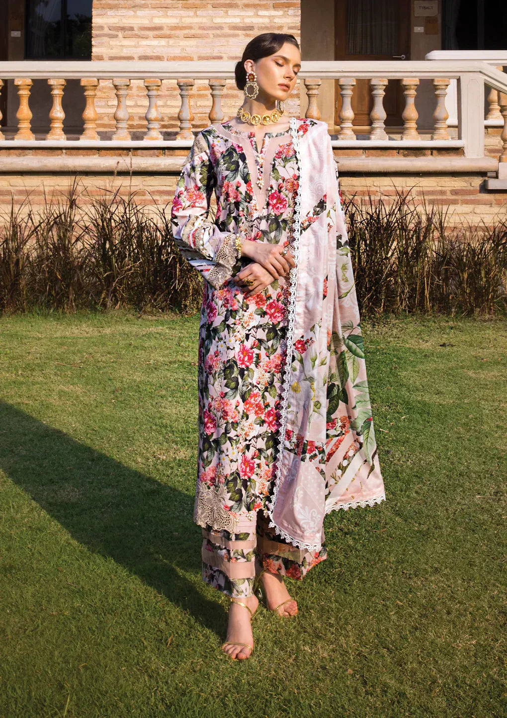 Elaf Premium | Print Chikankari 24 | ECT-01A SOIR - by - Libasekhas UK - Registered Vendor of : Elaf Premium - 100% Original Designer Dresss