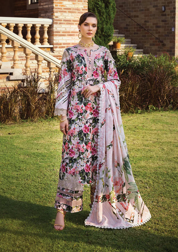 Elaf Premium | Print Chikankari 24 | ECT-01A SOIR - by - Libasekhas UK - Registered Vendor of : Elaf Premium - 100% Original Designer Dresss