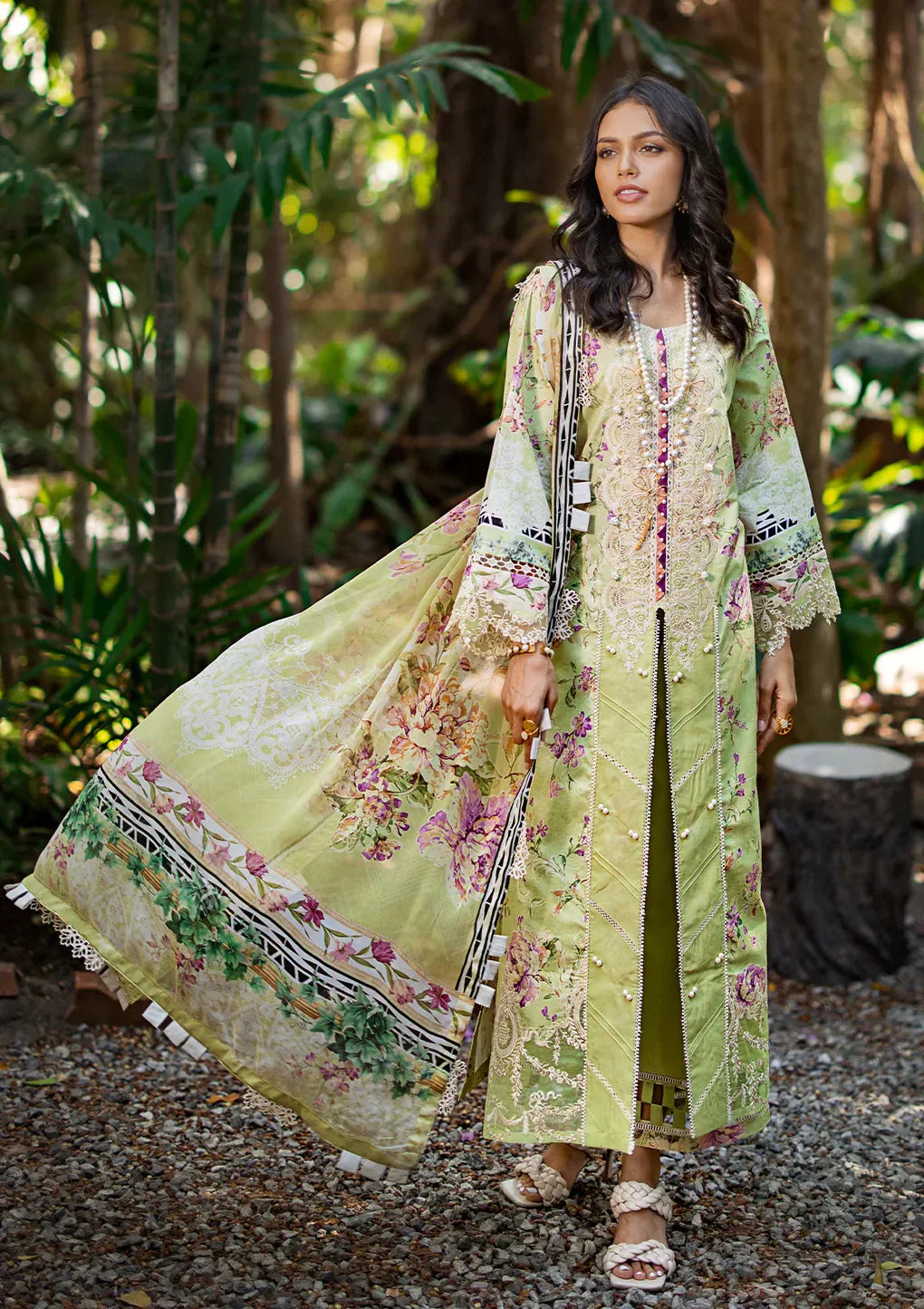 Elaf Premium | Signature Embroidered Lawn 24 | ESL-03B CLARISSE - by - Libasekhas UK - Registered Vendor of : Elaf Premium - 100% Original Designer Dresss