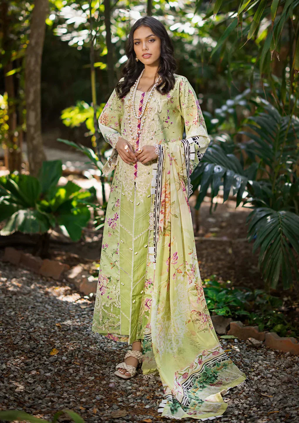 Elaf Premium | Signature Embroidered Lawn 24 | ESL-03B CLARISSE - by - Libasekhas UK - Registered Vendor of : Elaf Premium - 100% Original Designer Dresss