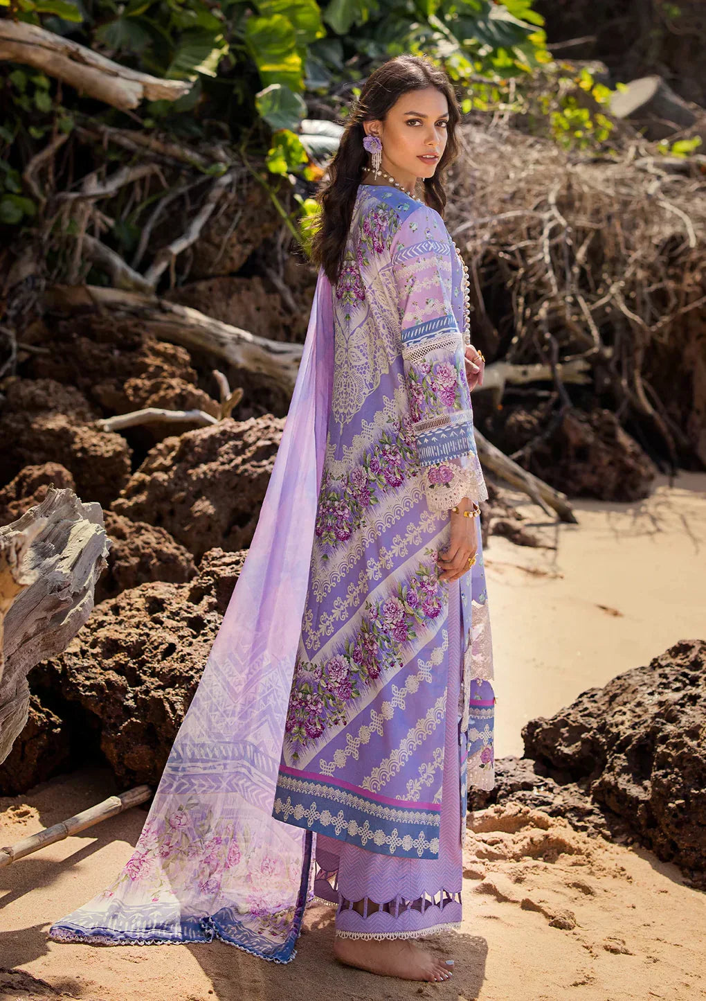Elaf Premium | Signature Embroidered Lawn 24 | ESL-04A MADEMOISELLE - by - Libasekhas UK - Registered Vendor of : Elaf Premium - 100% Original Designer Dresss