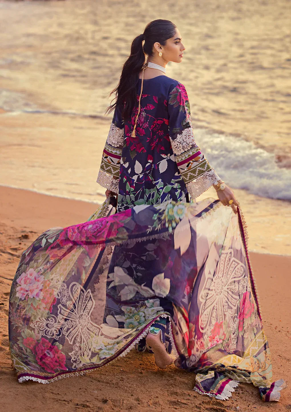 Elaf Premium | Signature Embroidered Lawn 24 | ESL-08A SINCLAIR - by - Libasekhas UK - Registered Vendor of : Elaf Premium - 100% Original Designer Dresss