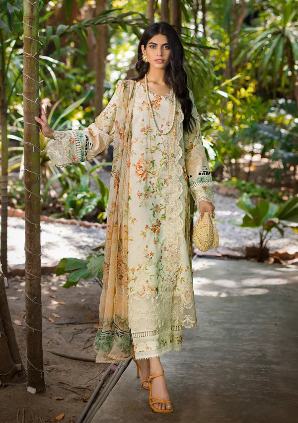 Elaf Premium | Signature Embroidered Lawn 24 | ESL-03A ANGELS BREATH - by - Libasekhas UK - Registered Vendor of : Elaf Premium - 100% Original Designer Dresss