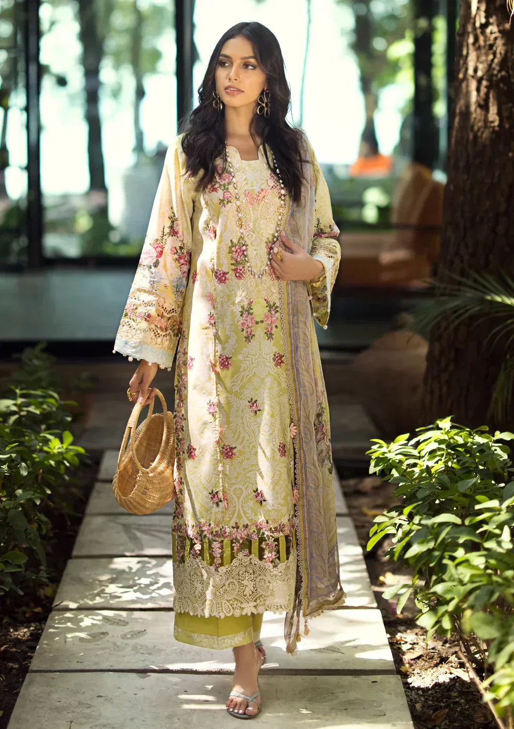 Elaf Premium | Signature Embroidered Lawn 24 | ESL-02A PIXIE DUST - by - Libasekhas UK - Registered Vendor of : Elaf Premium - 100% Original Designer Dresss
