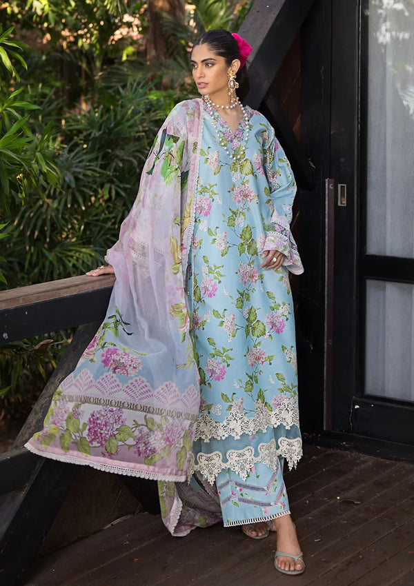 Elaf Premium | Signature Embroidered Lawn 24 | ESL-05A STARLIT HARMONY - by - Libasekhas UK - Registered Vendor of : Elaf Premium - 100% Original Designer Dresss