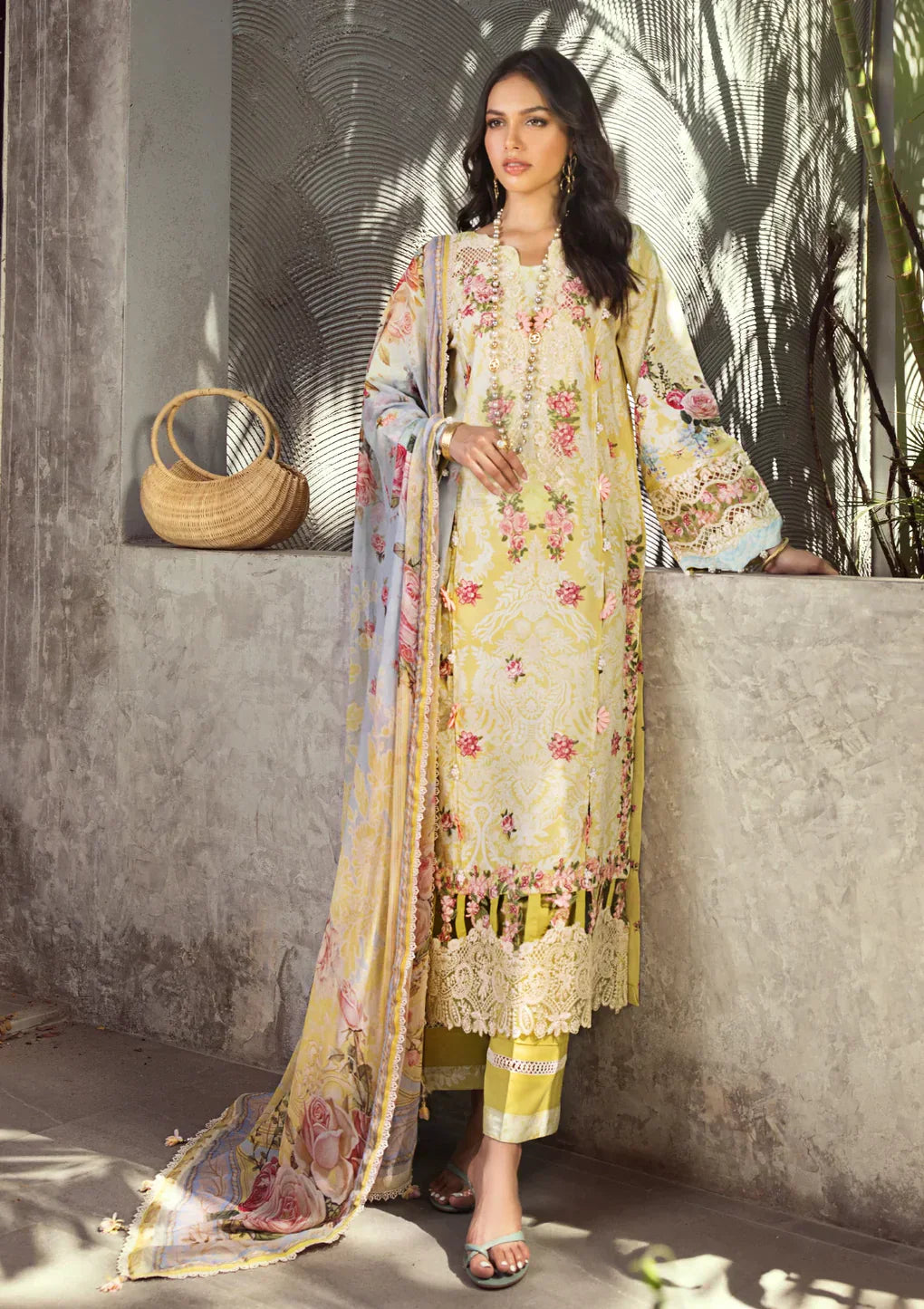 Elaf Premium | Signature Embroidered Lawn 24 | ESL-02A PIXIE DUST - by - Libasekhas UK - Registered Vendor of : Elaf Premium - 100% Original Designer Dresss
