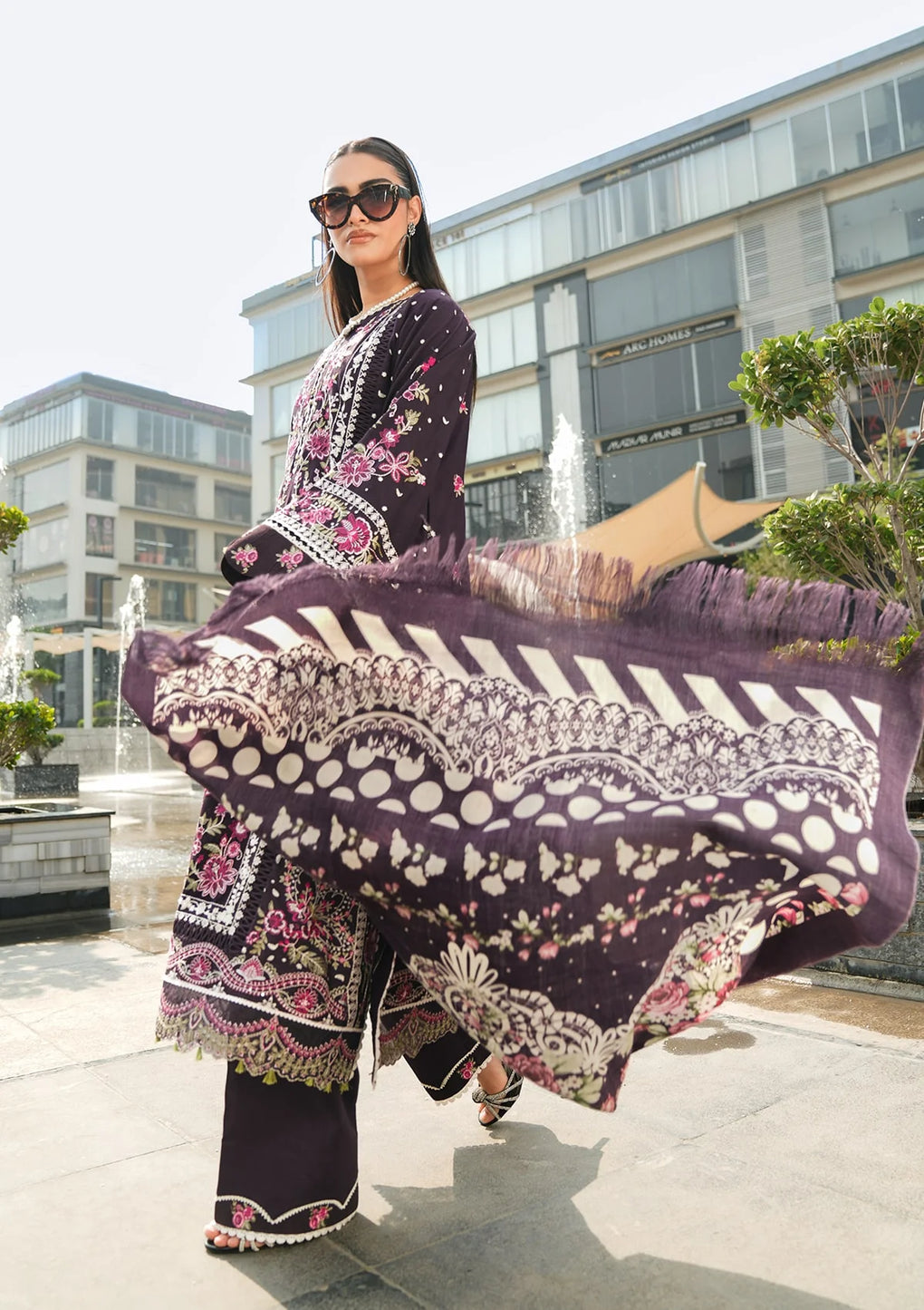 Elaf Premium | Winter Pashmina Shawl Collection | EPW-8A Warm Embrace - by - Libasekhas UK - Registered Vendor of : Elaf Premium - 100% Original Designer Dresss