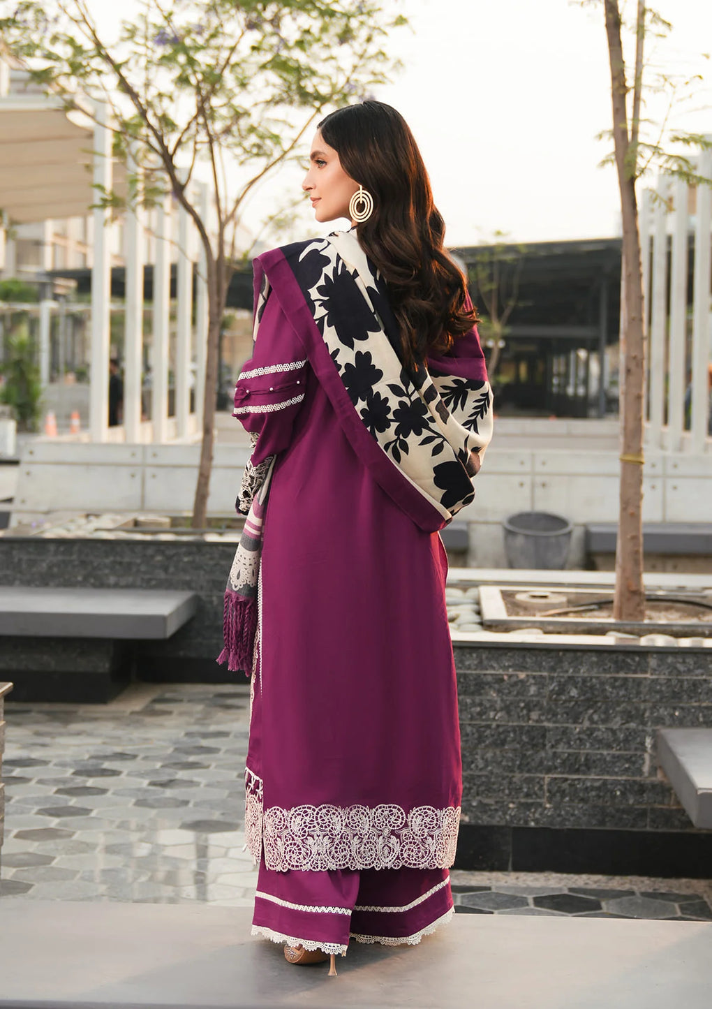 Elaf Premium | Winter Pashmina Shawl Collection | EPW-1A Infinite Love - by - Libasekhas UK - Registered Vendor of : Elaf Premium - 100% Original Designer Dresss