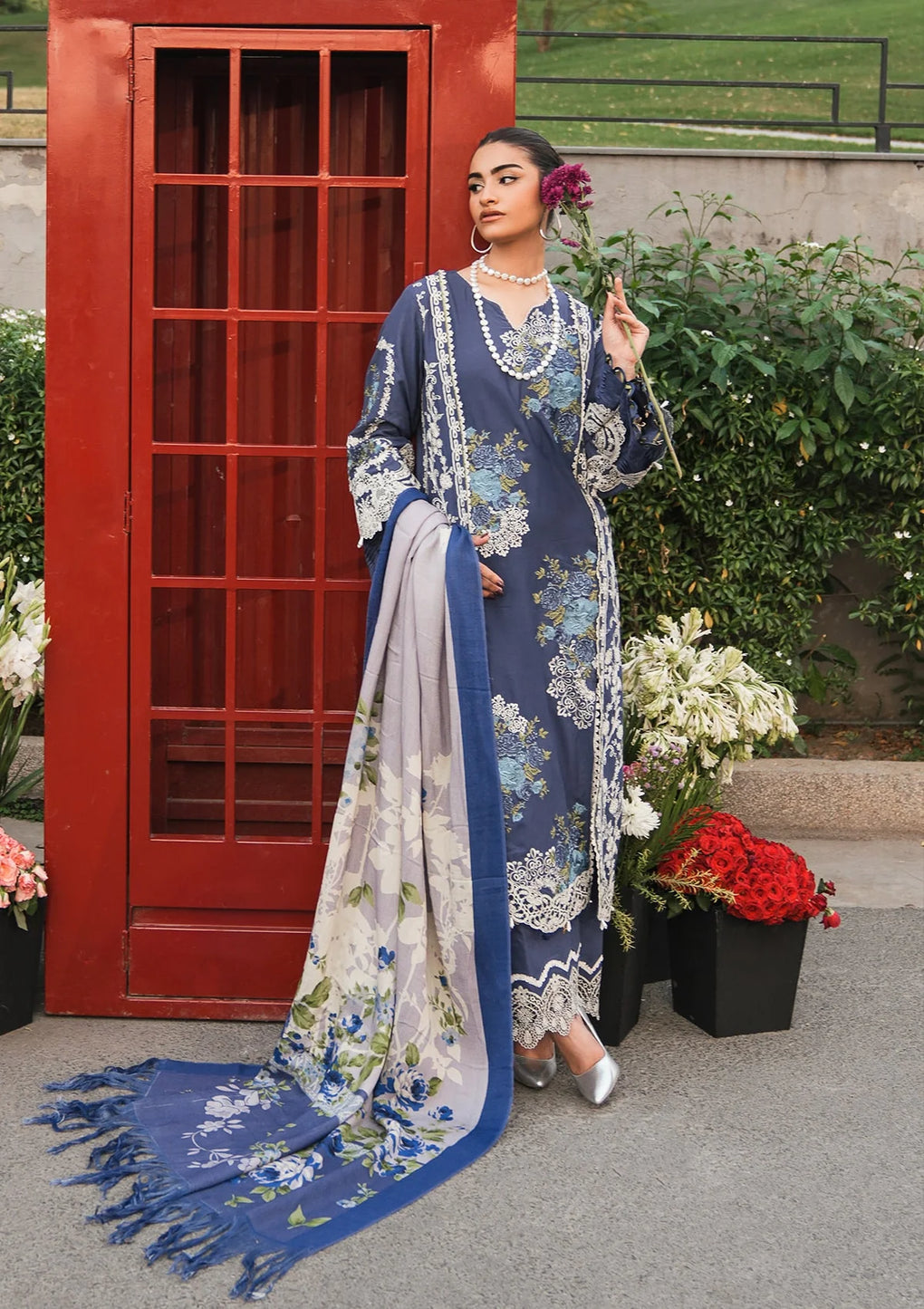 Elaf Premium | Winter Pashmina Shawl Collection | EPW-4A Secret Serenade - by - Libasekhas UK - Registered Vendor of : Elaf Premium - 100% Original Designer Dresss