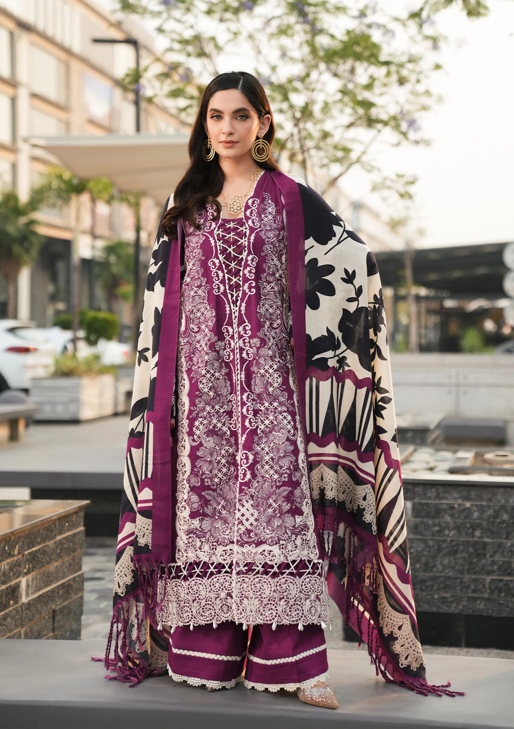 Elaf Premium | Winter Pashmina Shawl Collection | EPW-1A Infinite Love - by - Libasekhas UK - Registered Vendor of : Elaf Premium - 100% Original Designer Dresss