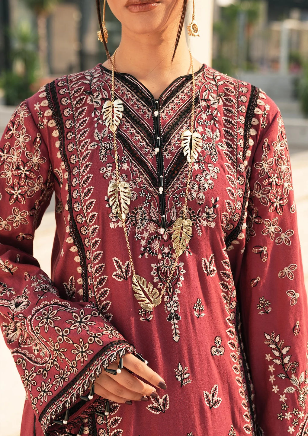 Elaf Premium | Winter Pashmina Shawl Collection | EPW-5A Sweetest Kiss - by - Libasekhas UK - Registered Vendor of : Elaf Premium - 100% Original Designer Dresss