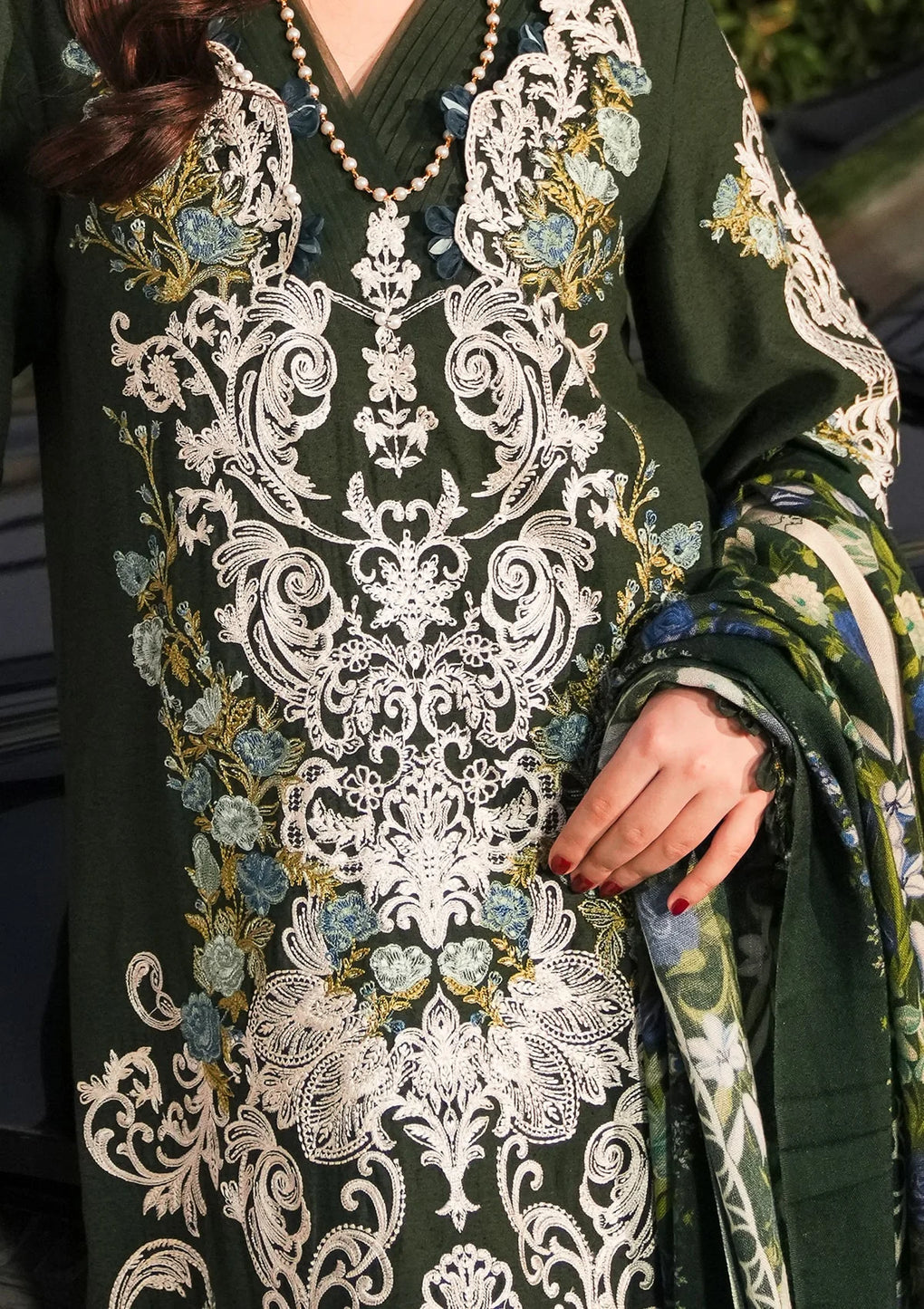 Elaf Premium | Winter Pashmina Shawl Collection | EPW-6A Endless Devotion - by - Libasekhas UK - Registered Vendor of : Elaf Premium - 100% Original Designer Dresss