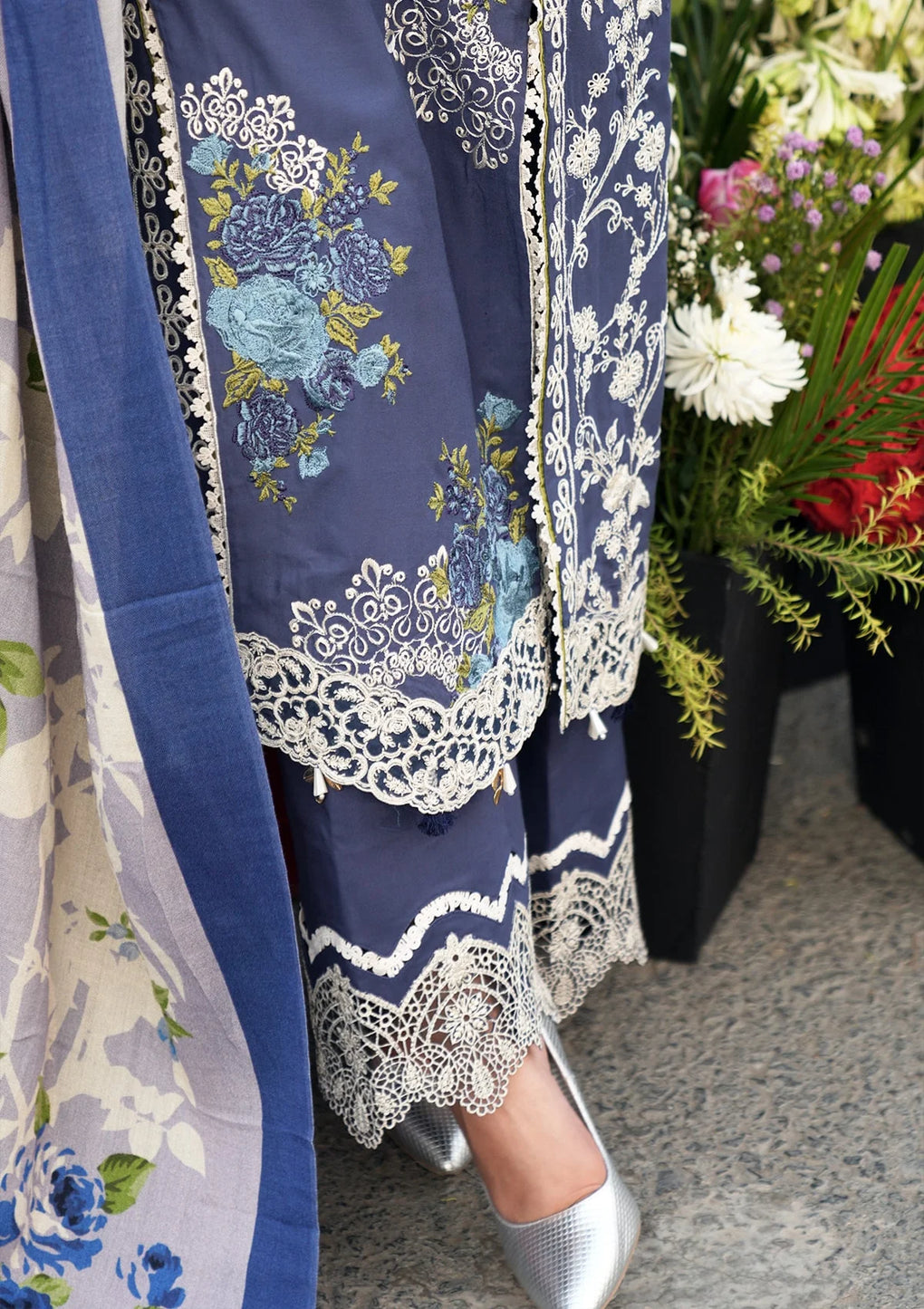 Elaf Premium | Winter Pashmina Shawl Collection | EPW-4A Secret Serenade - by - Libasekhas UK - Registered Vendor of : Elaf Premium - 100% Original Designer Dresss