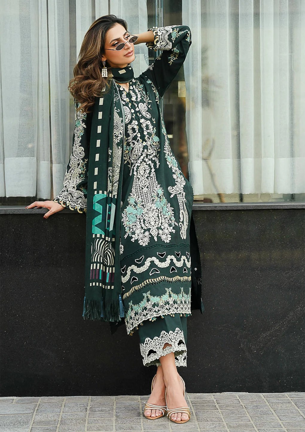 Elaf Premium | Winter Pashmina Shawl Collection | EPW-2A Sweet Harmony - by - Libasekhas UK - Registered Vendor of : Elaf Premium - 100% Original Designer Dresss