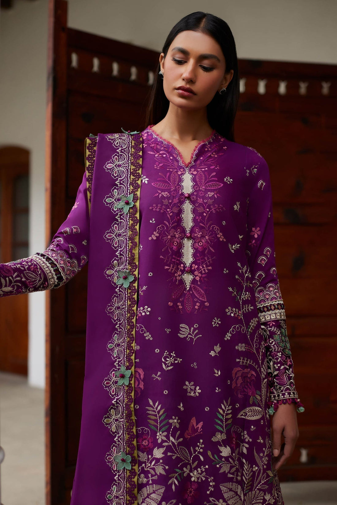 Elan | Lawn24 |QISTINA (EL24-03 A) - by - Libasekhas UK - Registered Vendor of : Elan - 100% Original Designer Dresss