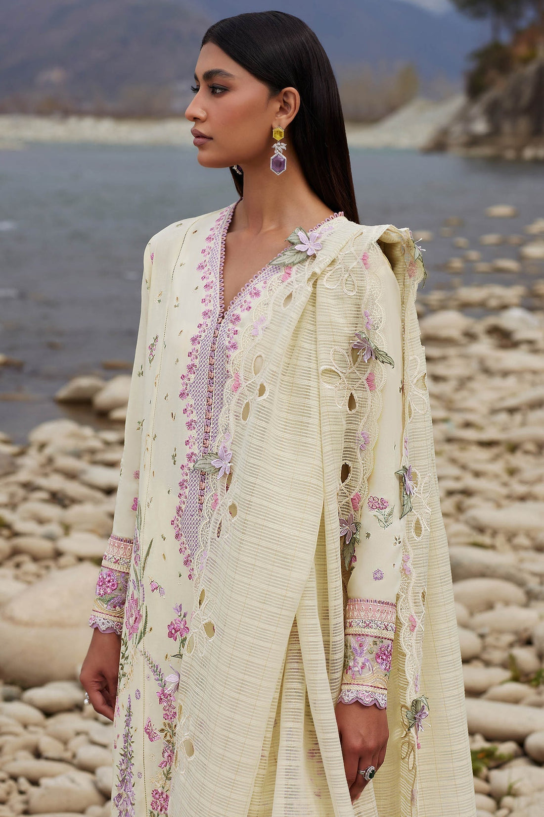 Elan | Lawn24 | NEDINE (EL24-02 B) - by - Libasekhas UK - Registered Vendor of : Elan - 100% Original Designer Dresss