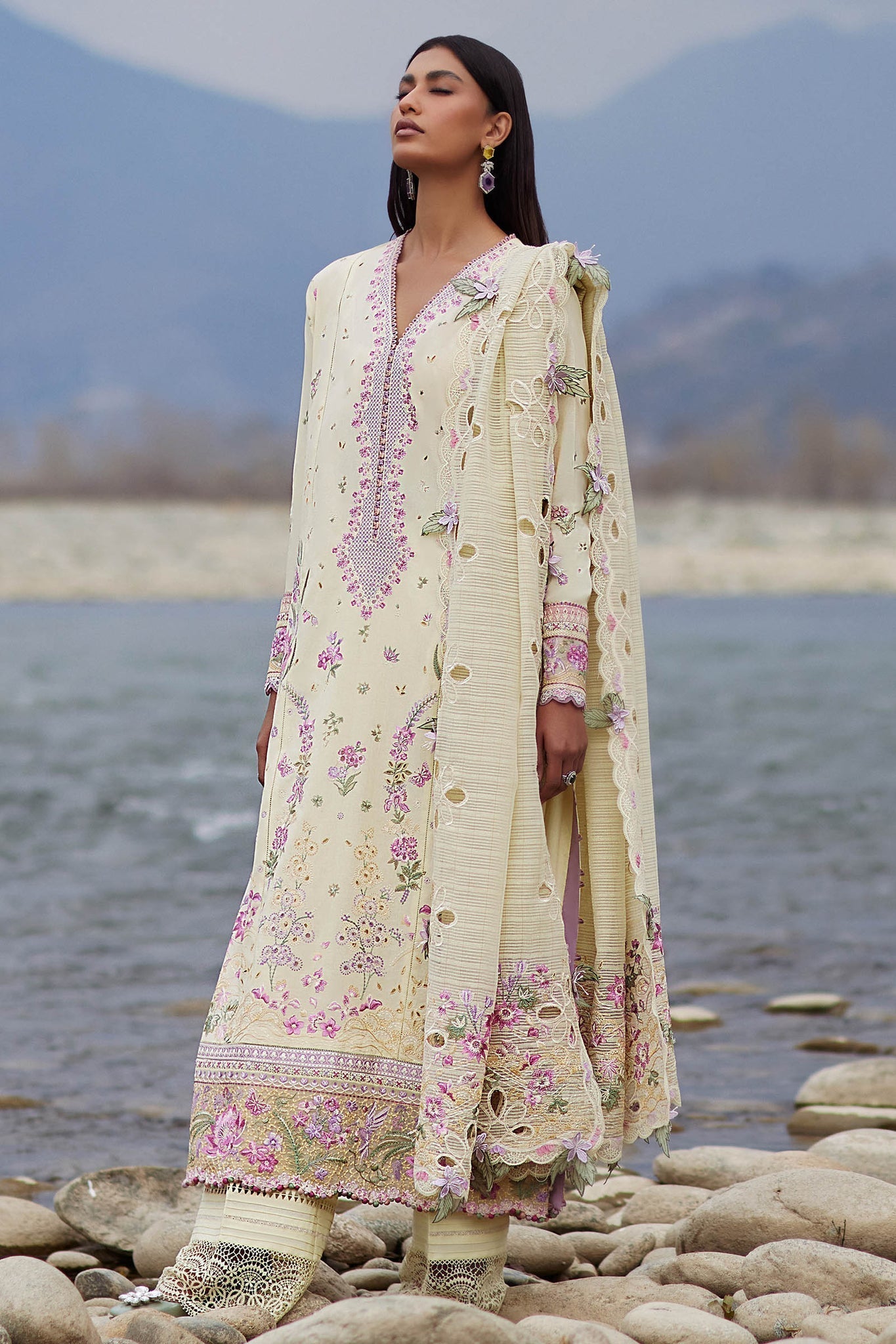 Elan | Lawn24 | NEDINE (EL24-02 B) - by - Libasekhas UK - Registered Vendor of : Elan - 100% Original Designer Dresss