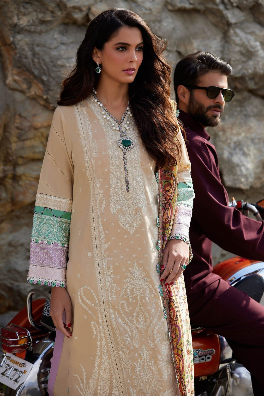 Elan | Lawn24 | SHERINE (EL24-07 B) - by - Libasekhas UK - Registered Vendor of : Elan - 100% Original Designer Dresss