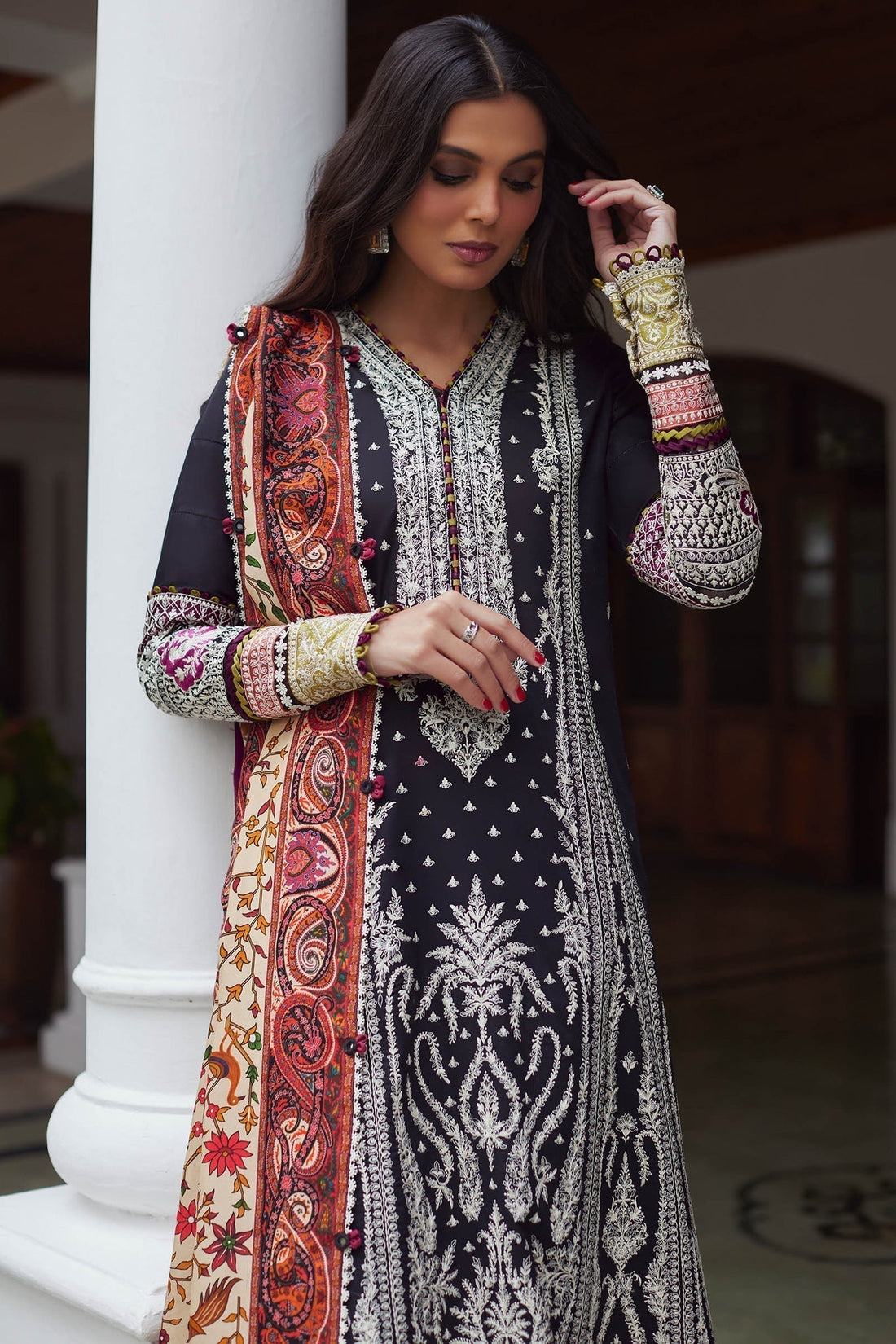 Elan | Lawn24 | SHERINE (EL24-07 A) - by - Libasekhas UK - Registered Vendor of : Elan - 100% Original Designer Dresss