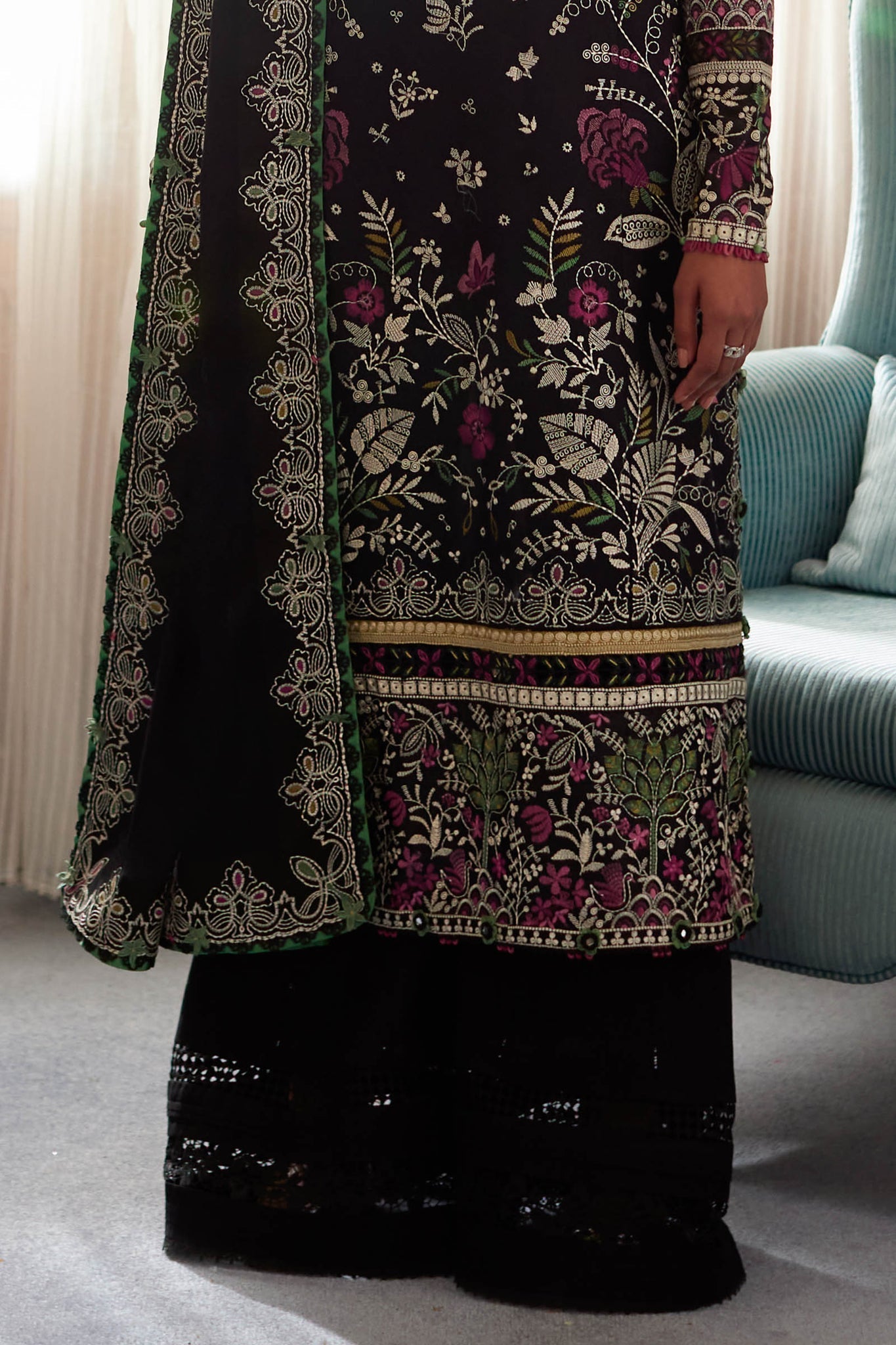 Elan | Lawn24 |QISTINA (EL24-03 B) - by - Libasekhas UK - Registered Vendor of : Elan - 100% Original Designer Dresss