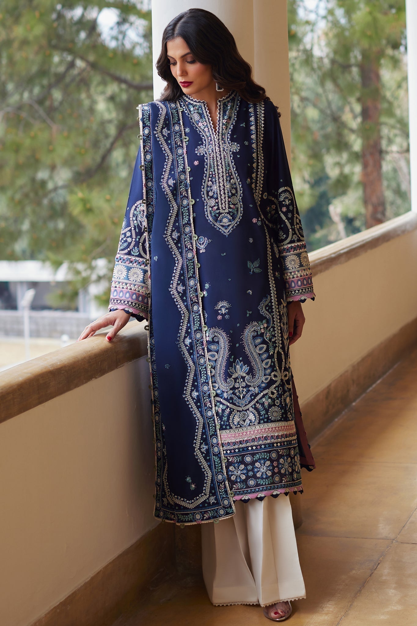 Elan | Lawn24 | MAHROSH (EL24-04 B) - by - Libasekhas UK - Registered Vendor of : Elan - 100% Original Designer Dresss