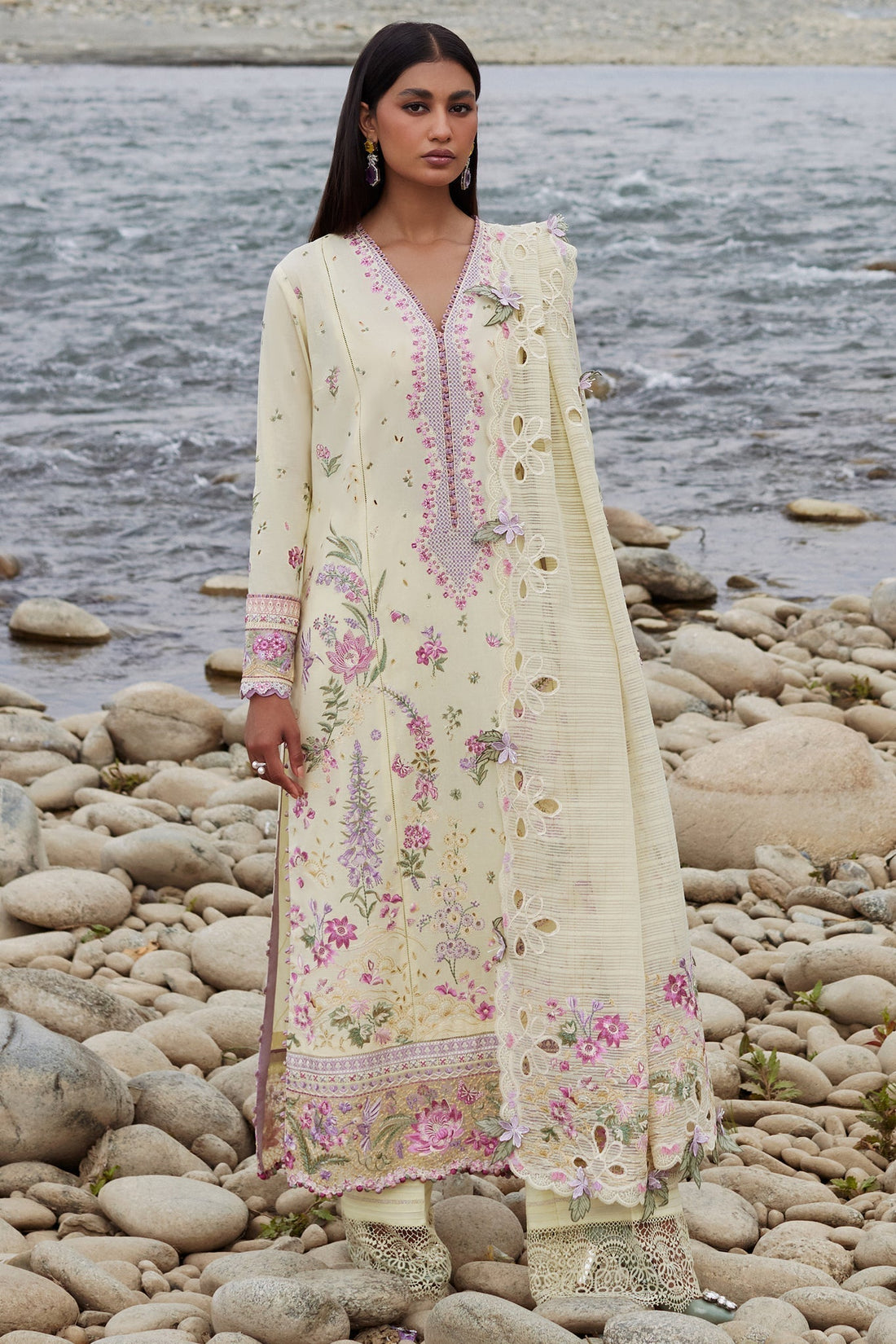 Elan | Lawn24 | NEDINE (EL24-02 B) - by - Libasekhas UK - Registered Vendor of : Elan - 100% Original Designer Dresss