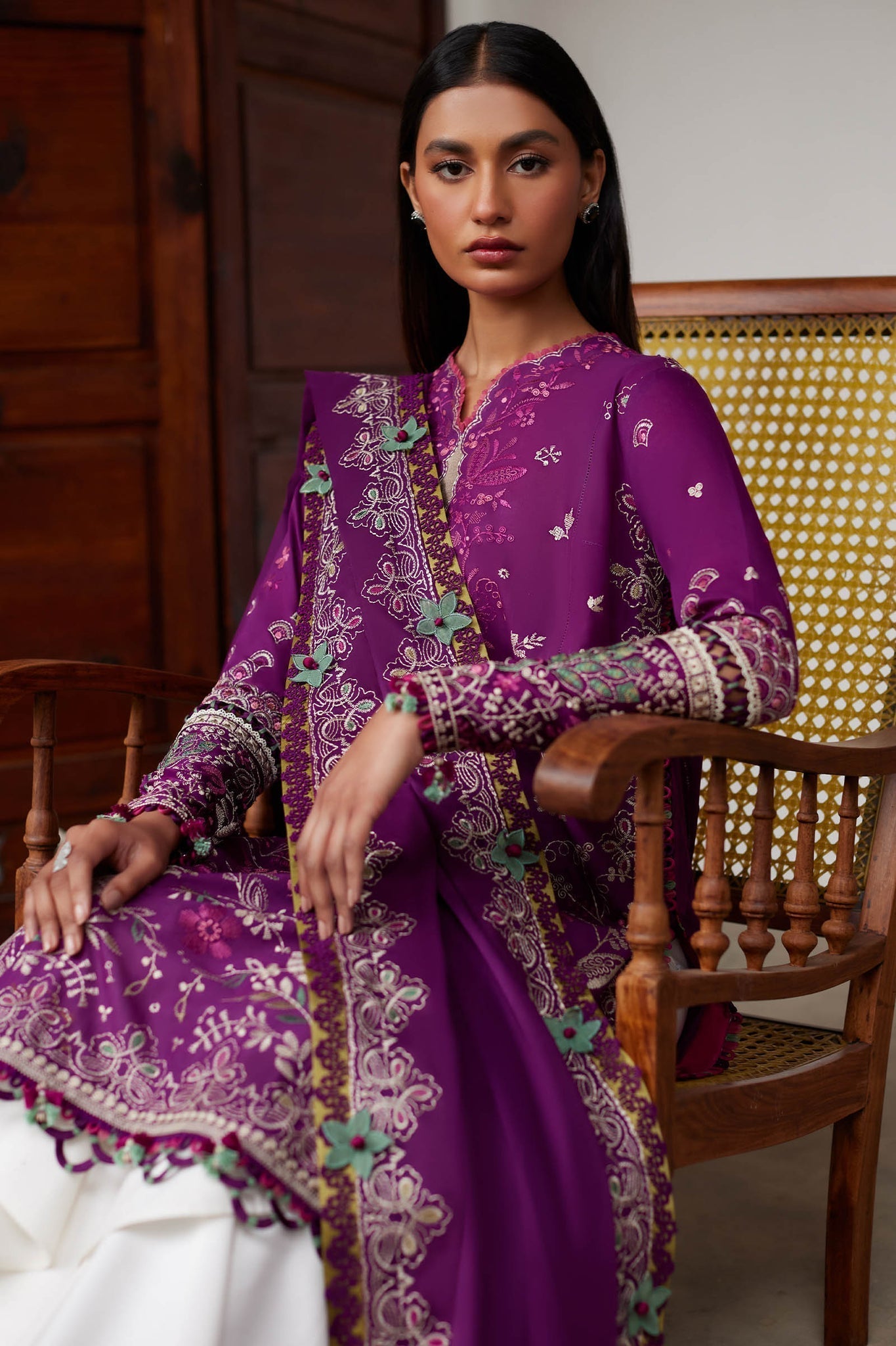 Elan | Lawn24 |QISTINA (EL24-03 A) - by - Libasekhas UK - Registered Vendor of : Elan - 100% Original Designer Dresss