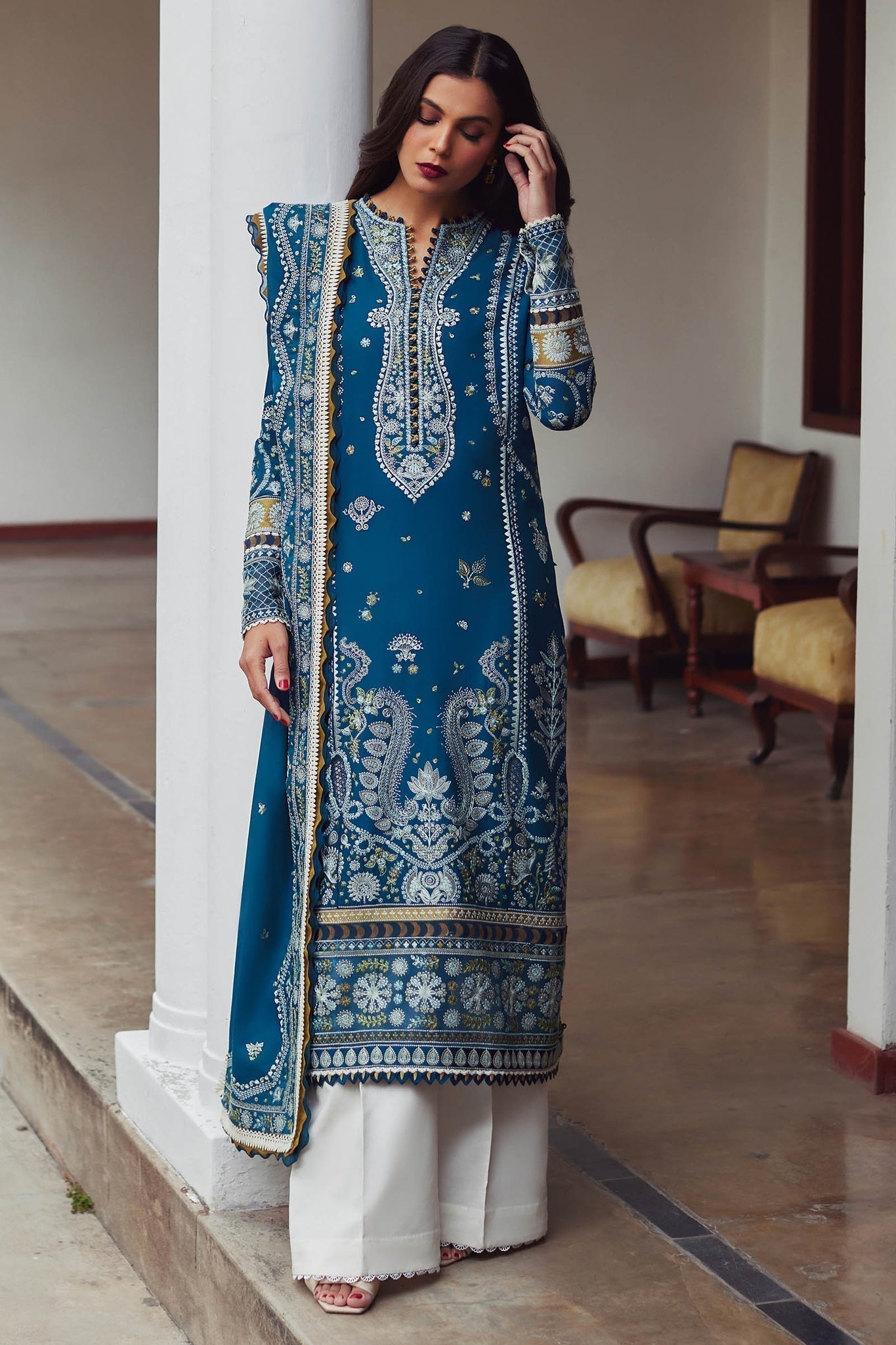 Elan | Lawn24 | MAHROSH (EL24-04 A) - by - Libasekhas UK - Registered Vendor of : Elan - 100% Original Designer Dresss