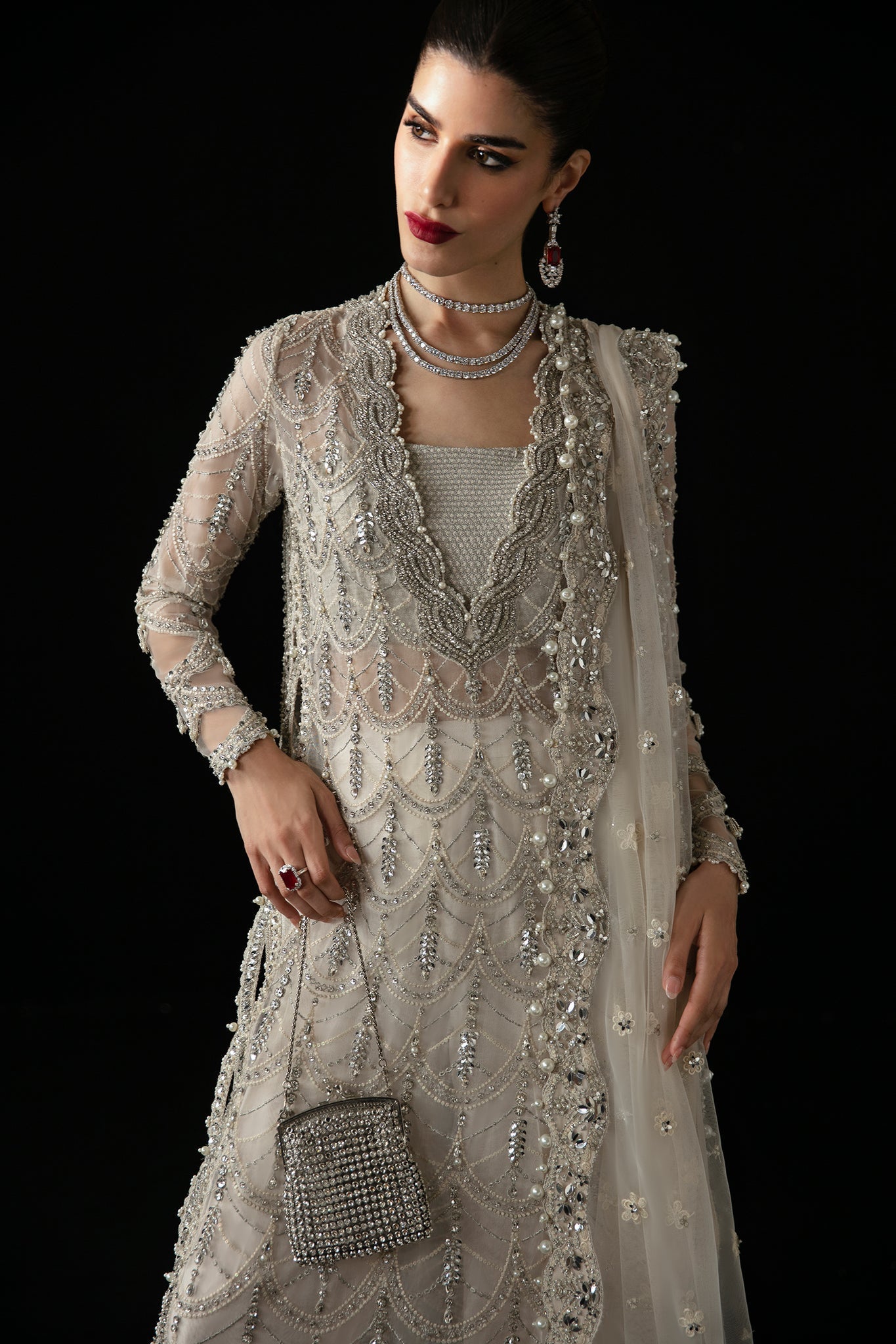Elan | Pret Crepusule | LUMIÃRE DE NEIG (EP-21302) - by - Libasekhas UK - Registered Vendor of : Elan - 100% Original Designer Dresss
