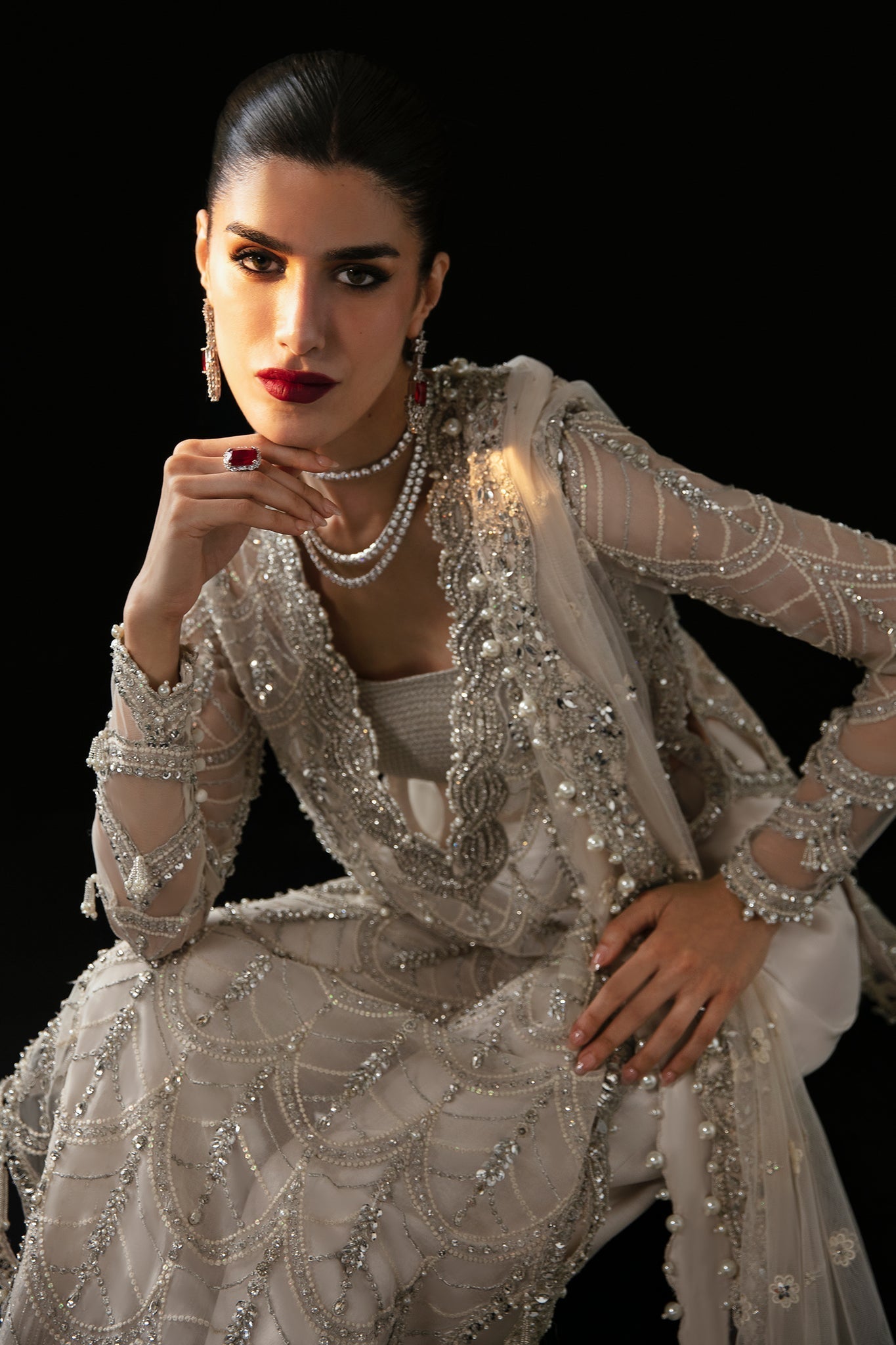 Elan | Pret Crepusule | LUMIÃRE DE NEIG (EP-21302) - by - Libasekhas UK - Registered Vendor of : Elan - 100% Original Designer Dresss
